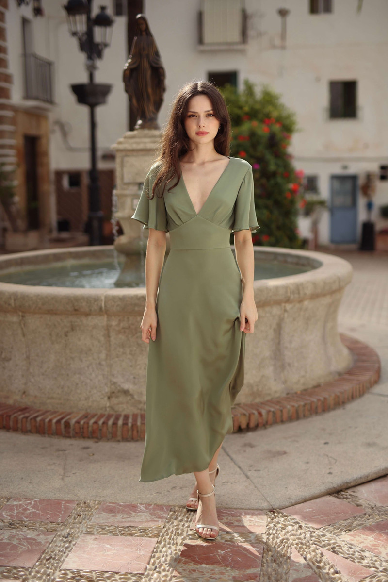 Gaâla Coralie Silk Dress Open back outlook