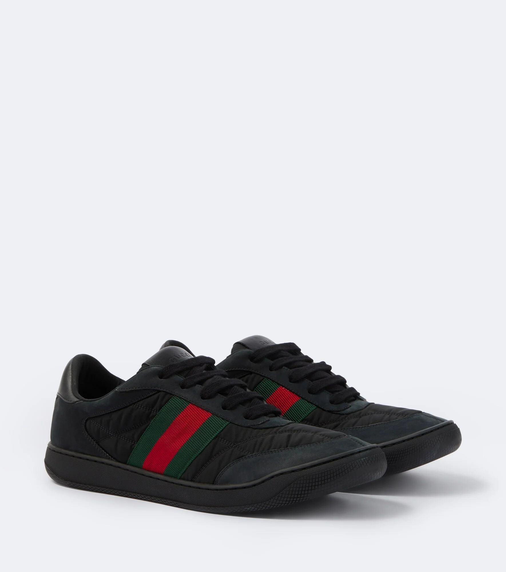 Screener leather-trimmed sneakers - 1