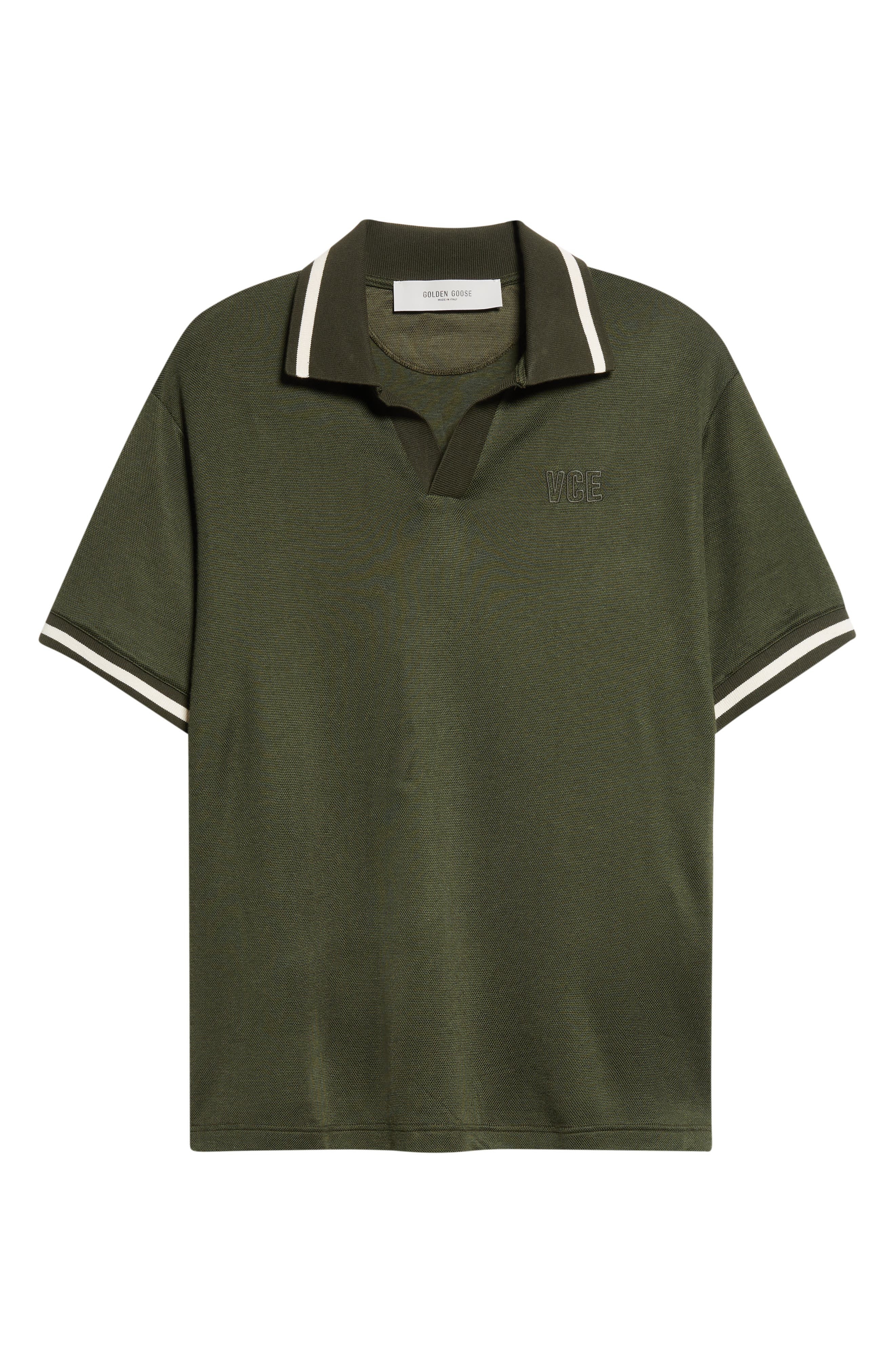 Golden Goose Journey Fluid Jersey Polo in Grape Leaf at Nordstrom - 6