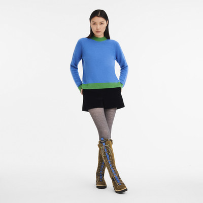 Longchamp Fall-Winter 2023 Collection Sweater Cobalt/Lawn - OTHER outlook
