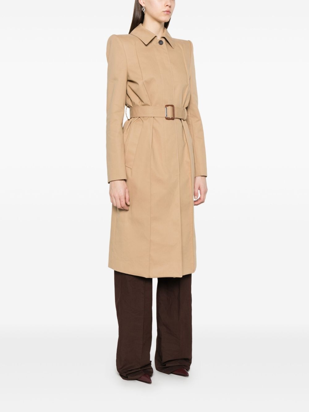 belted trench coat - 3