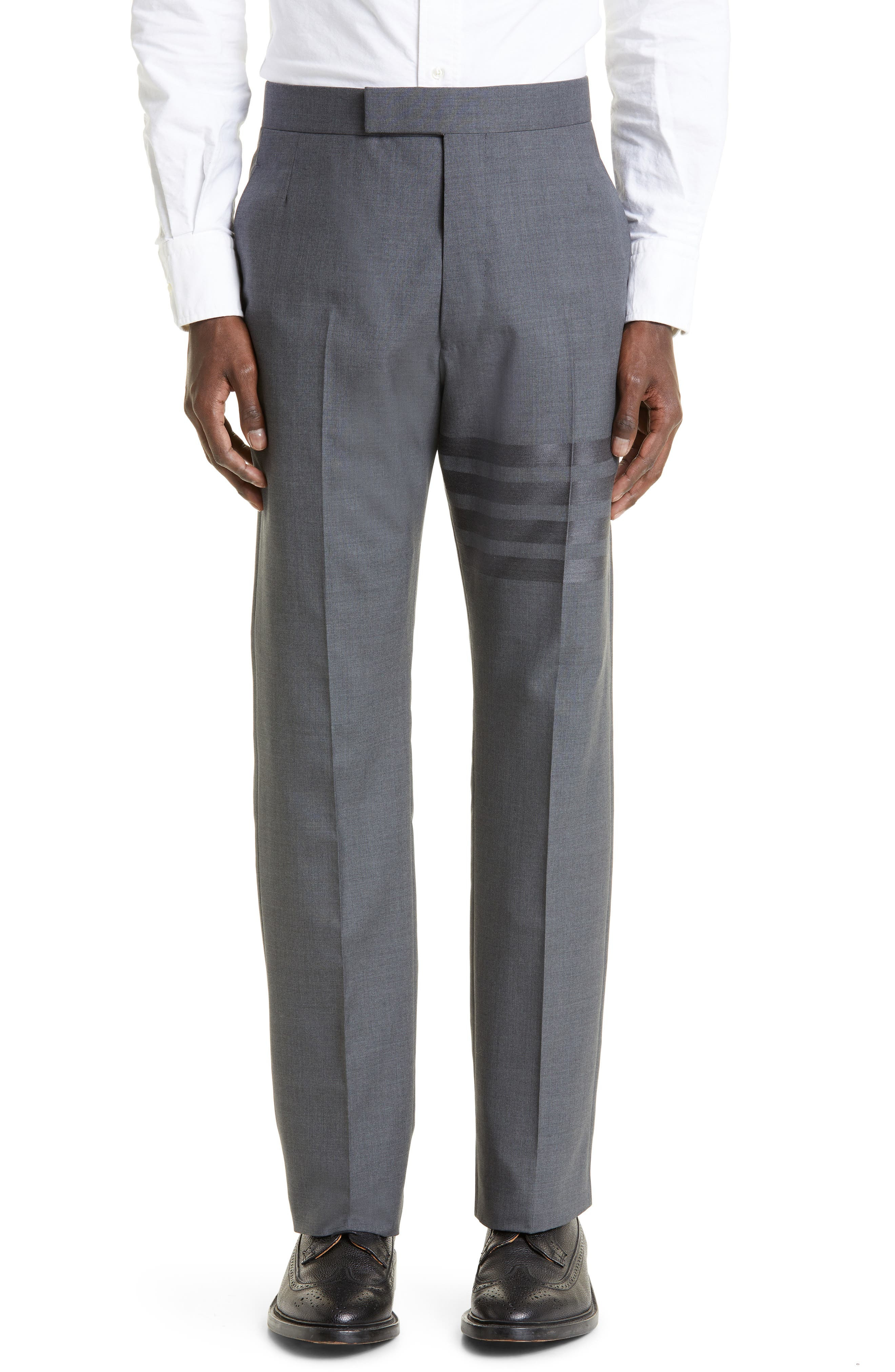 4-Bar Mélange Wool Pants - 1