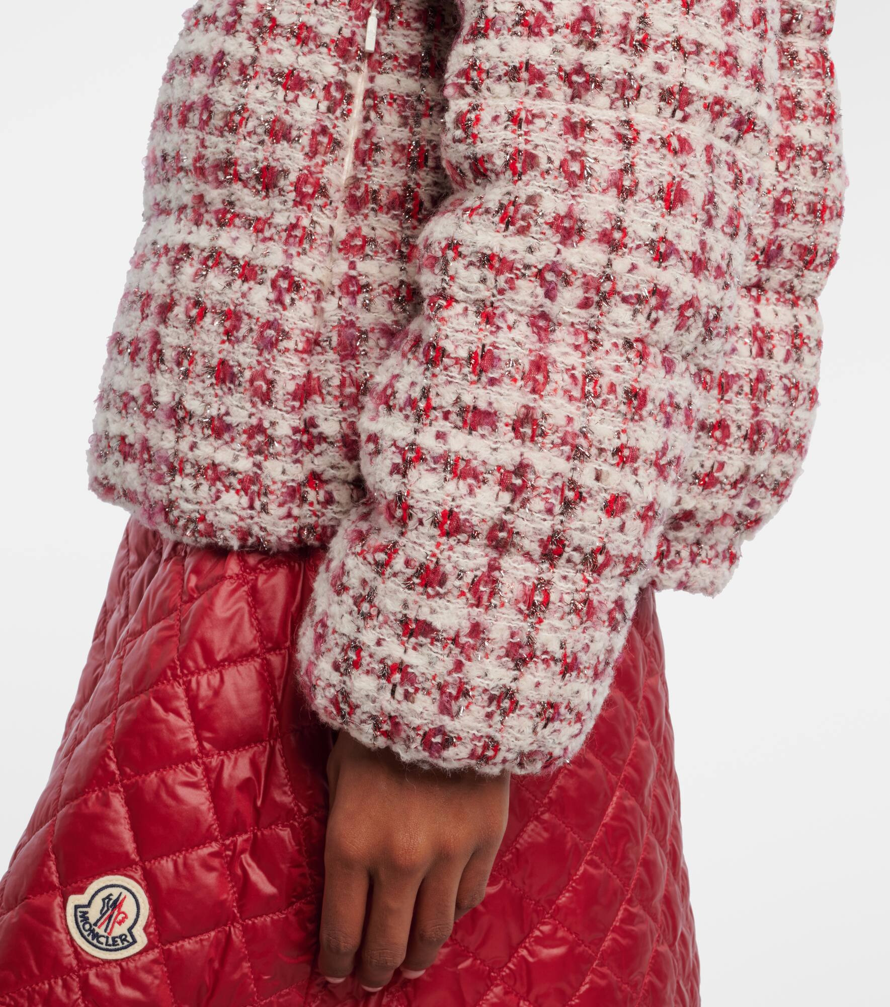 Andronne checked tweed down jacket - 5
