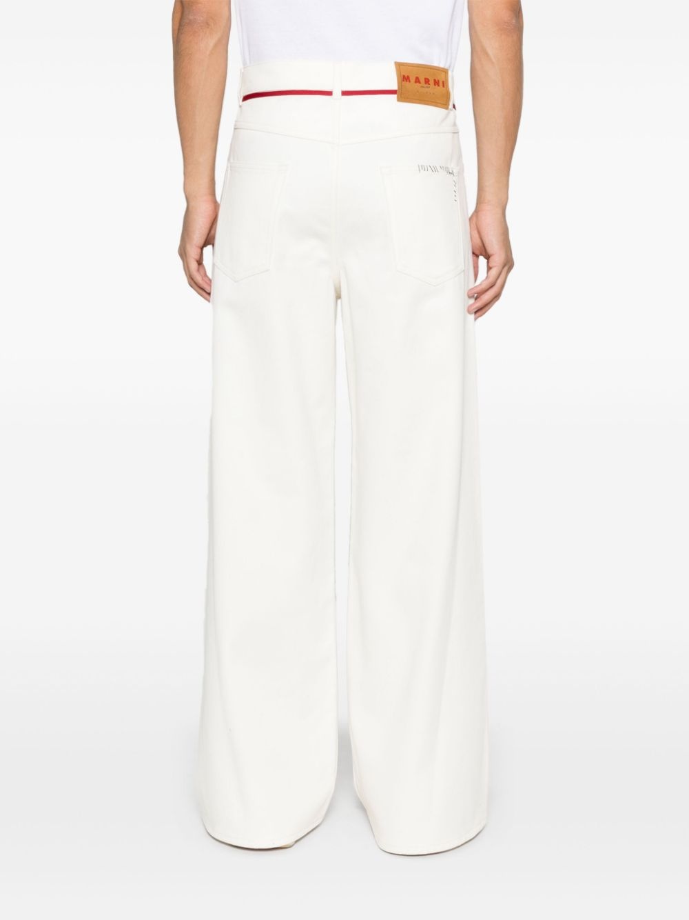 MARNI COTTON DRILL TROUSERS Pants White "WHITE" - 4