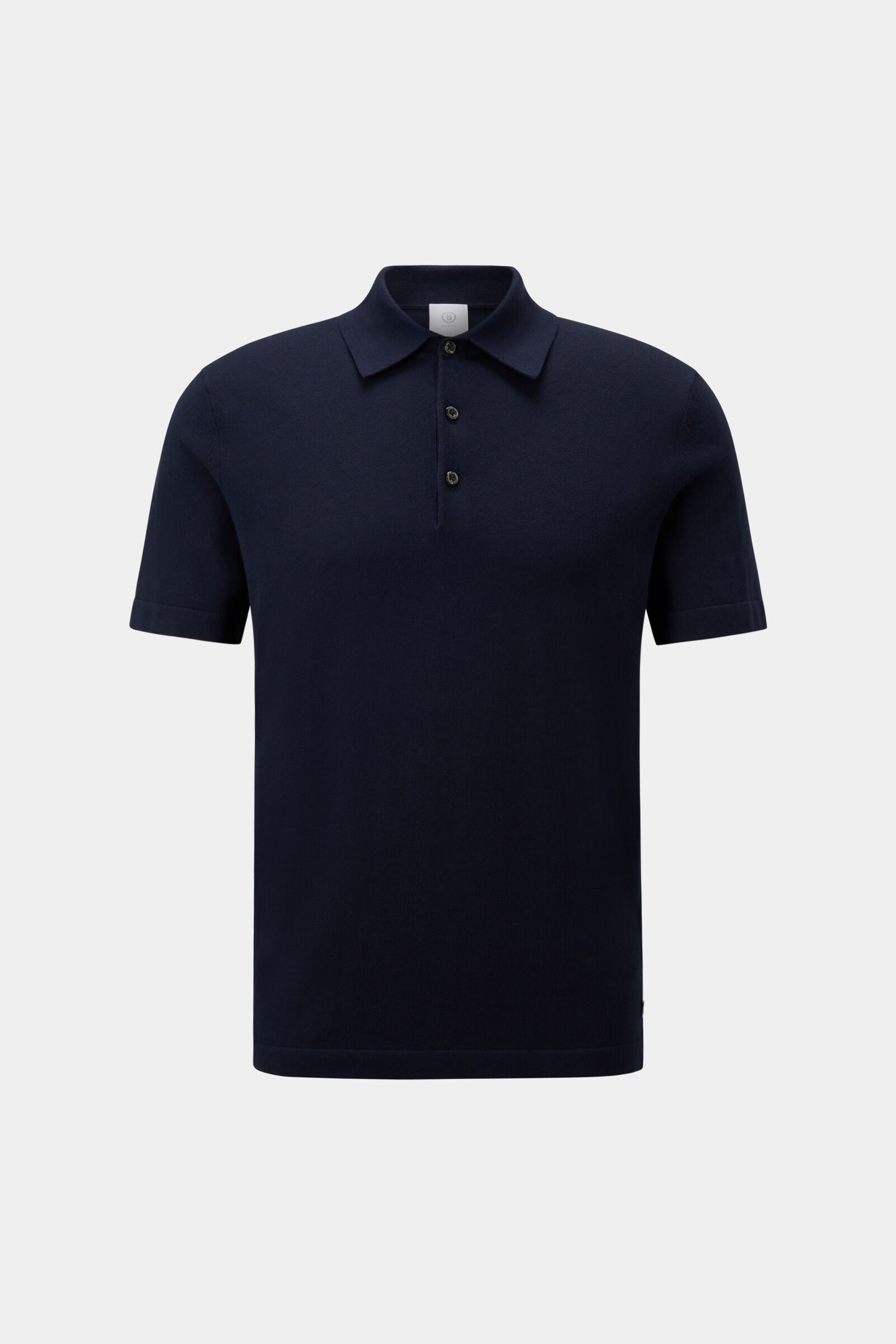 Laine knitted polo shirt in Navy blue - 1