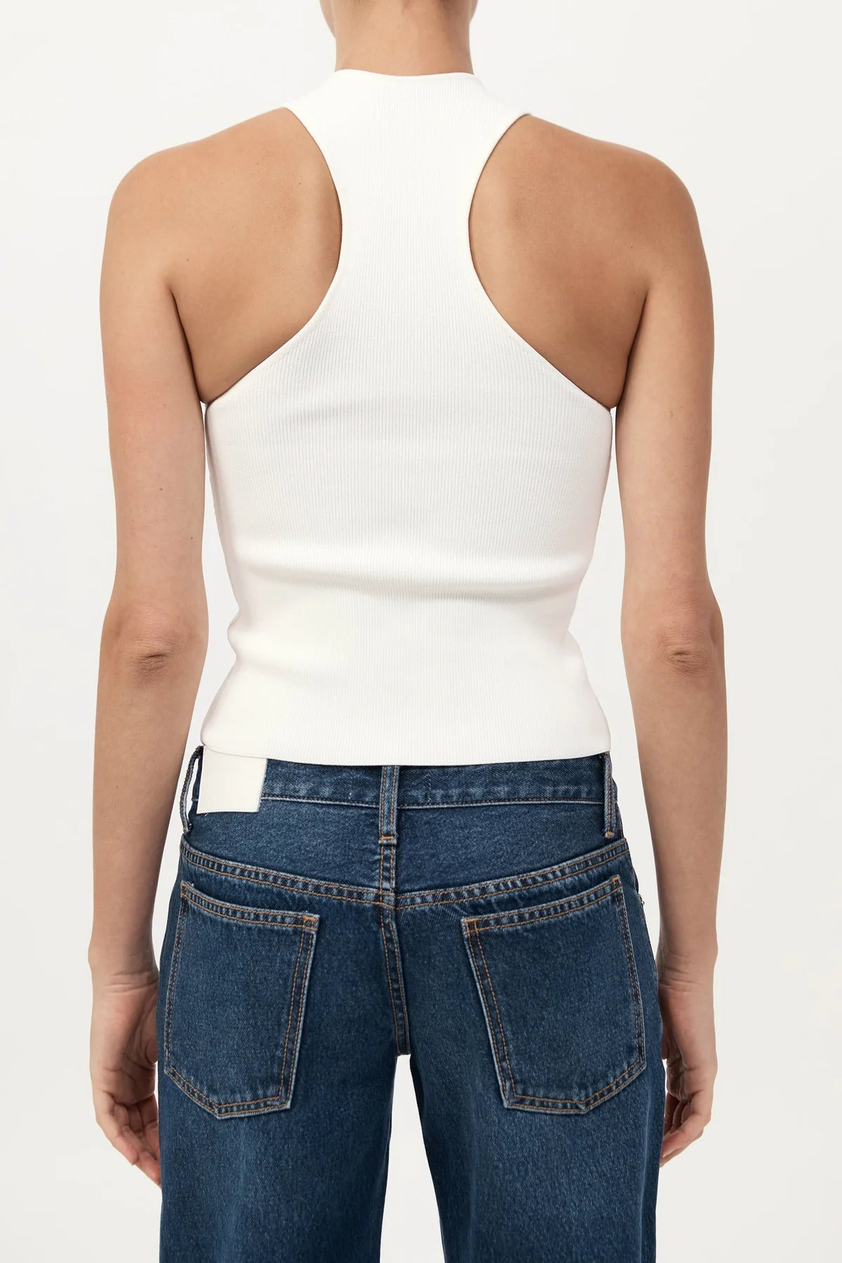 Sculpted Knit Top Off White - 3