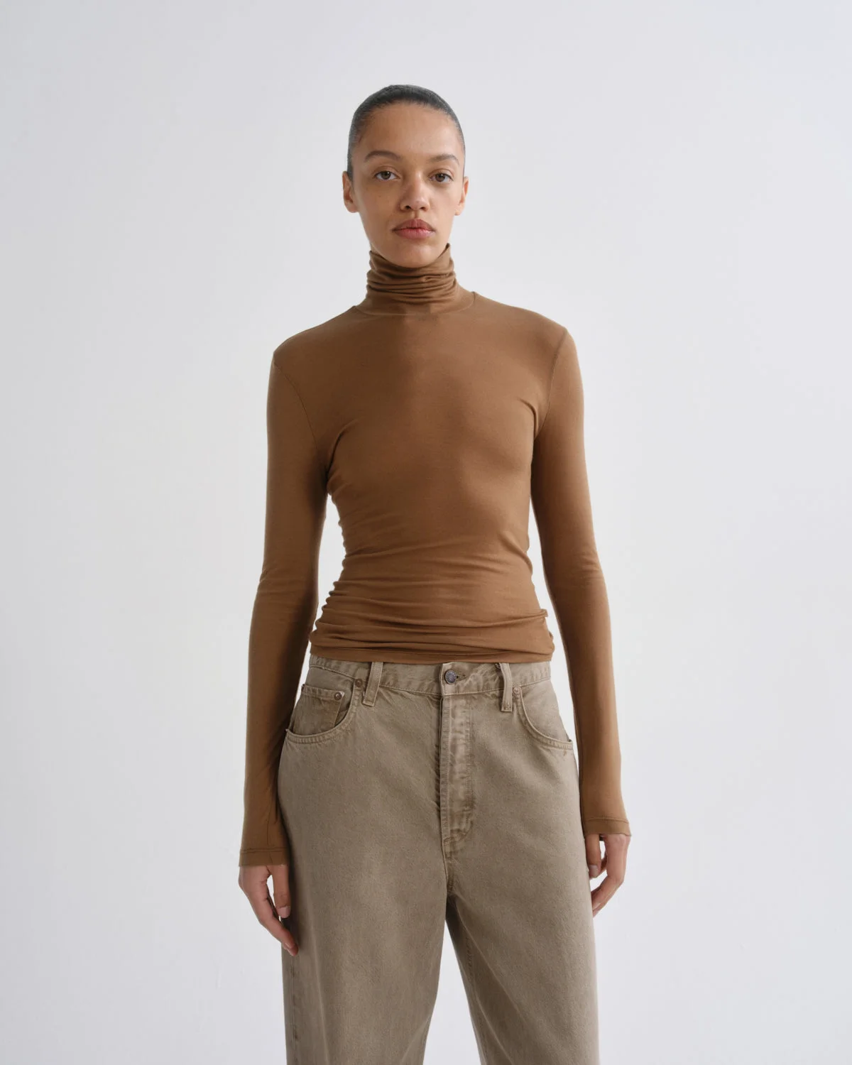 PASCALE TURTLENECK IN HONEYCOMB - 1