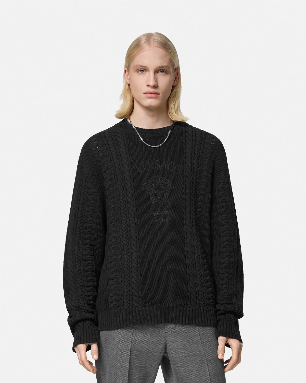 Medusa Milano Cable-Knit Sweater - 4