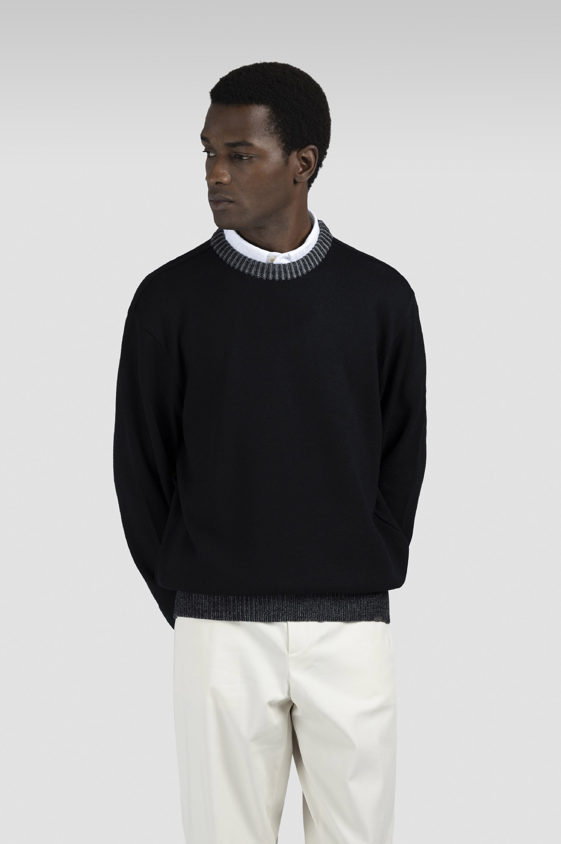 SOFT COOL TOUCH WOOL CREWNECK SWEATER - 6