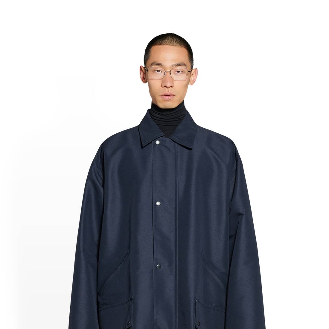 Men's Parka in Navy Blue - 5