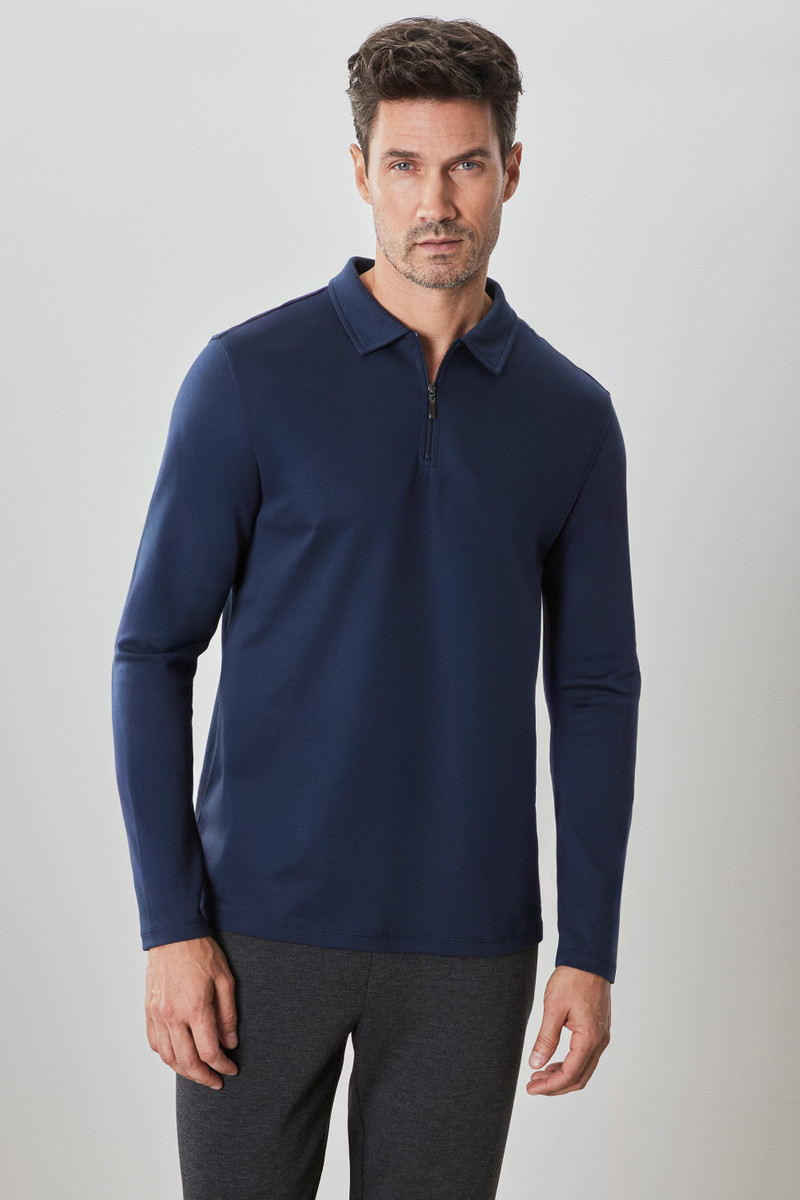 The Barakett Long-Sleeve Zip Polo 1
