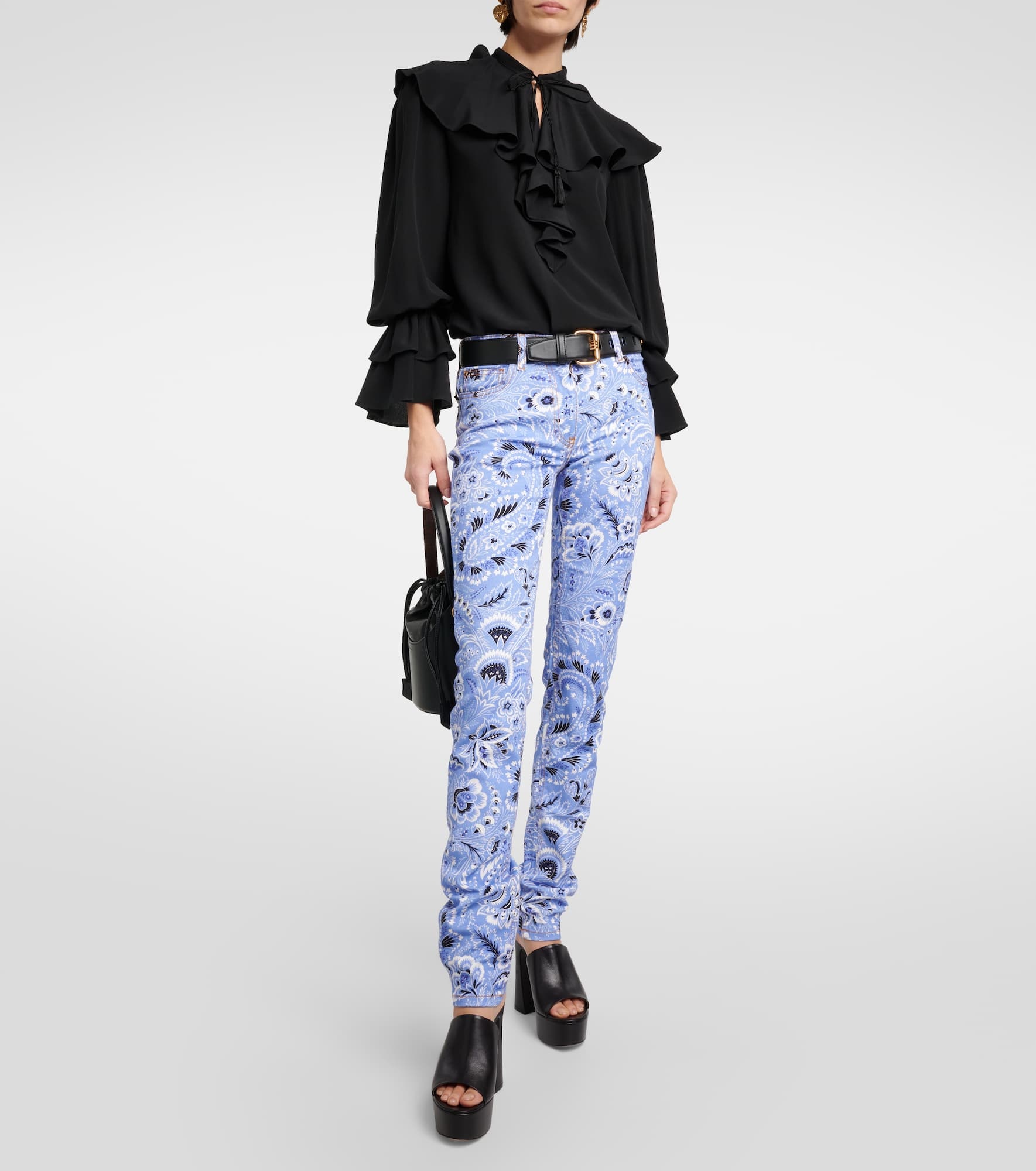 High-rise printed skinny jeans - 2