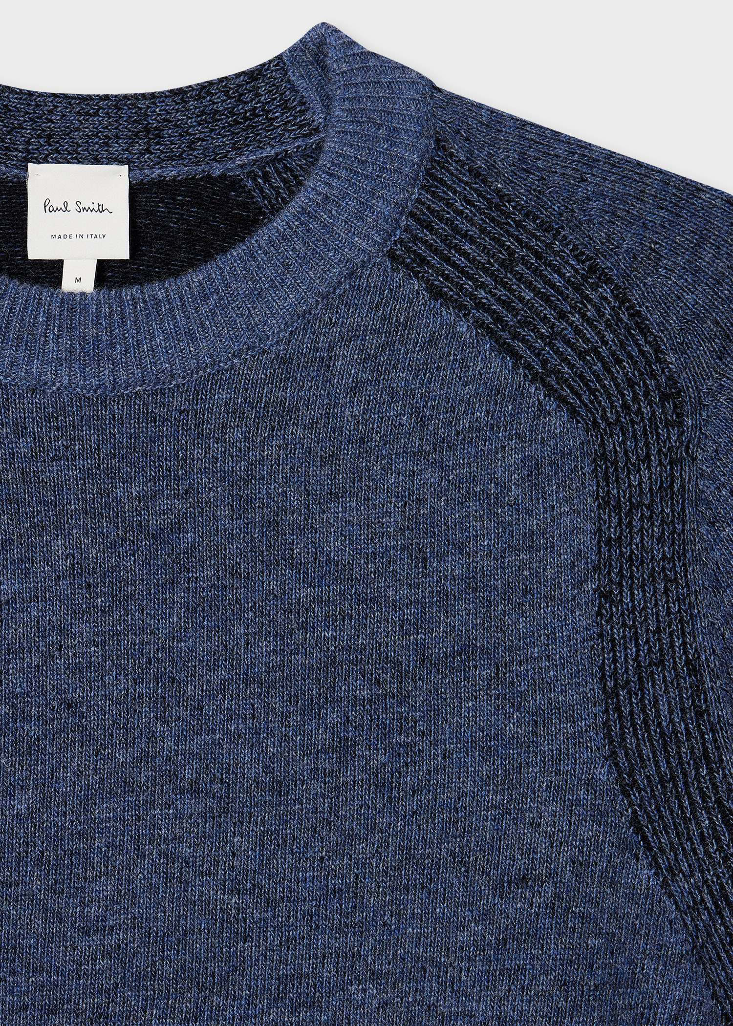 Dark Blue Lambswool Crew Neck Sweater - 3