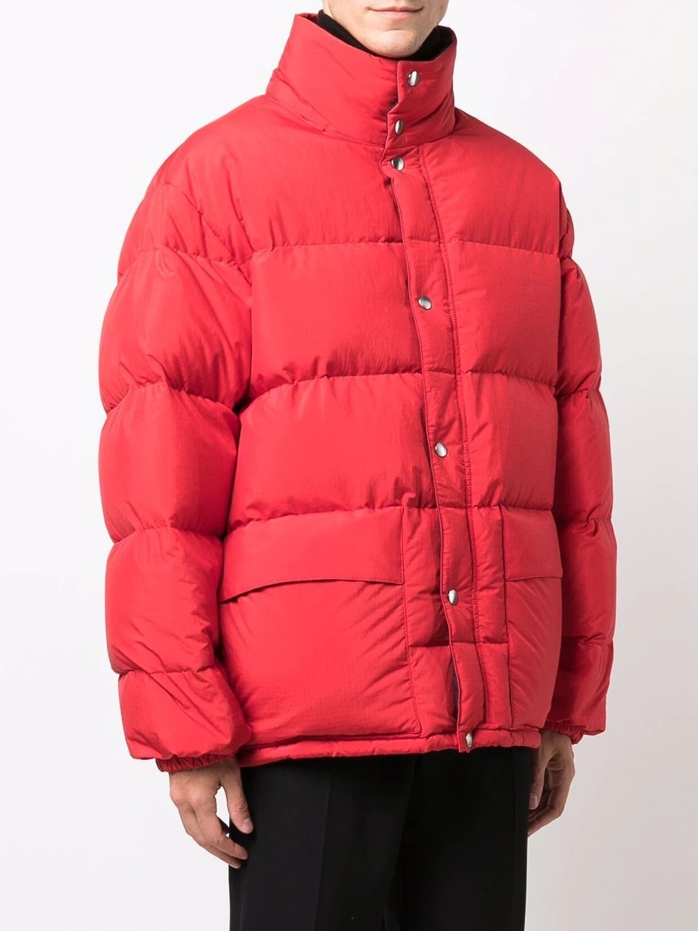 press-stud puffer coat - 3