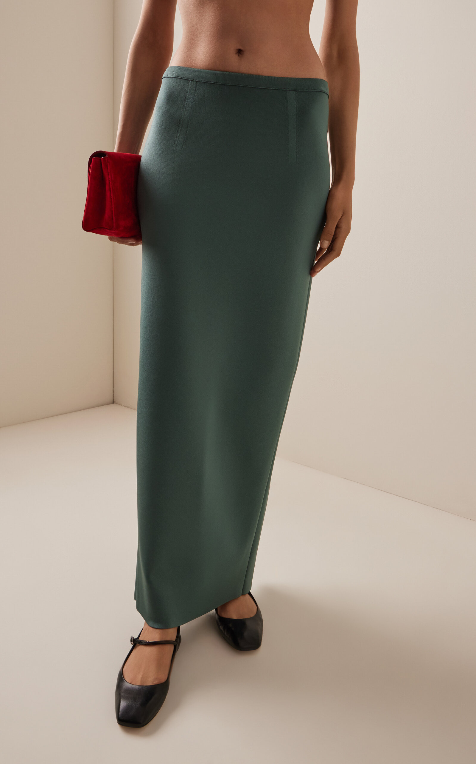 Lawton Knit Maxi Skirt green - 3