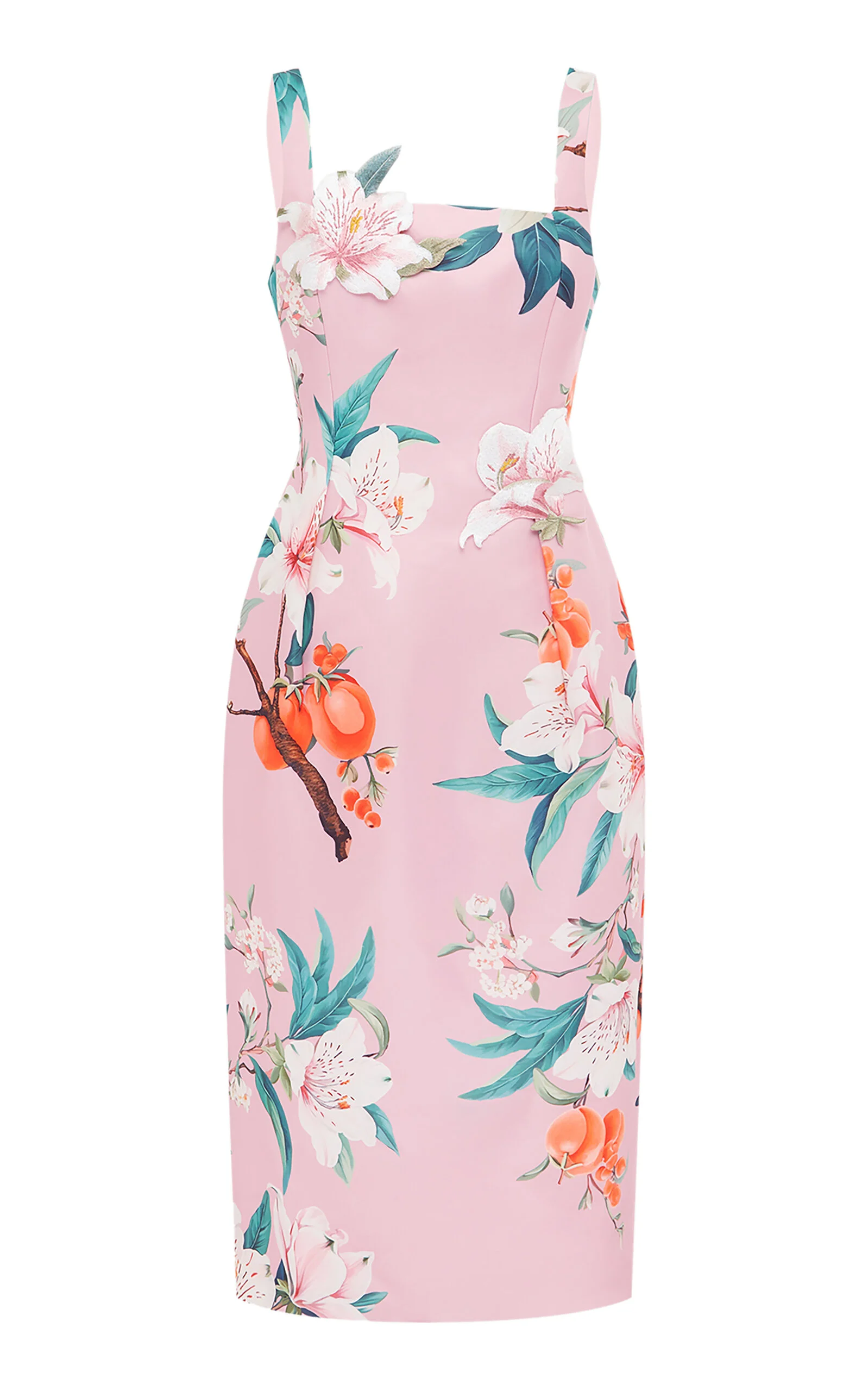 Larissa Printed Crepe Midi Dress pink - 1