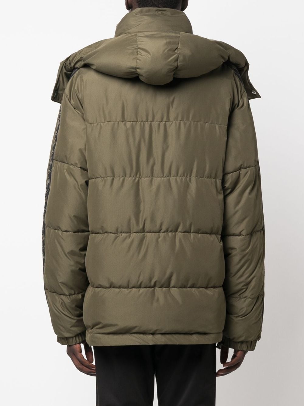 logo-print padded jacket - 4