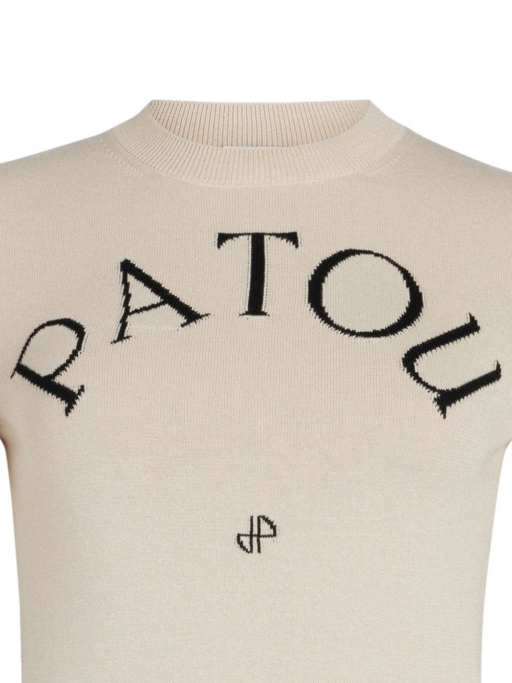 logo-jacquard knitted top - 2