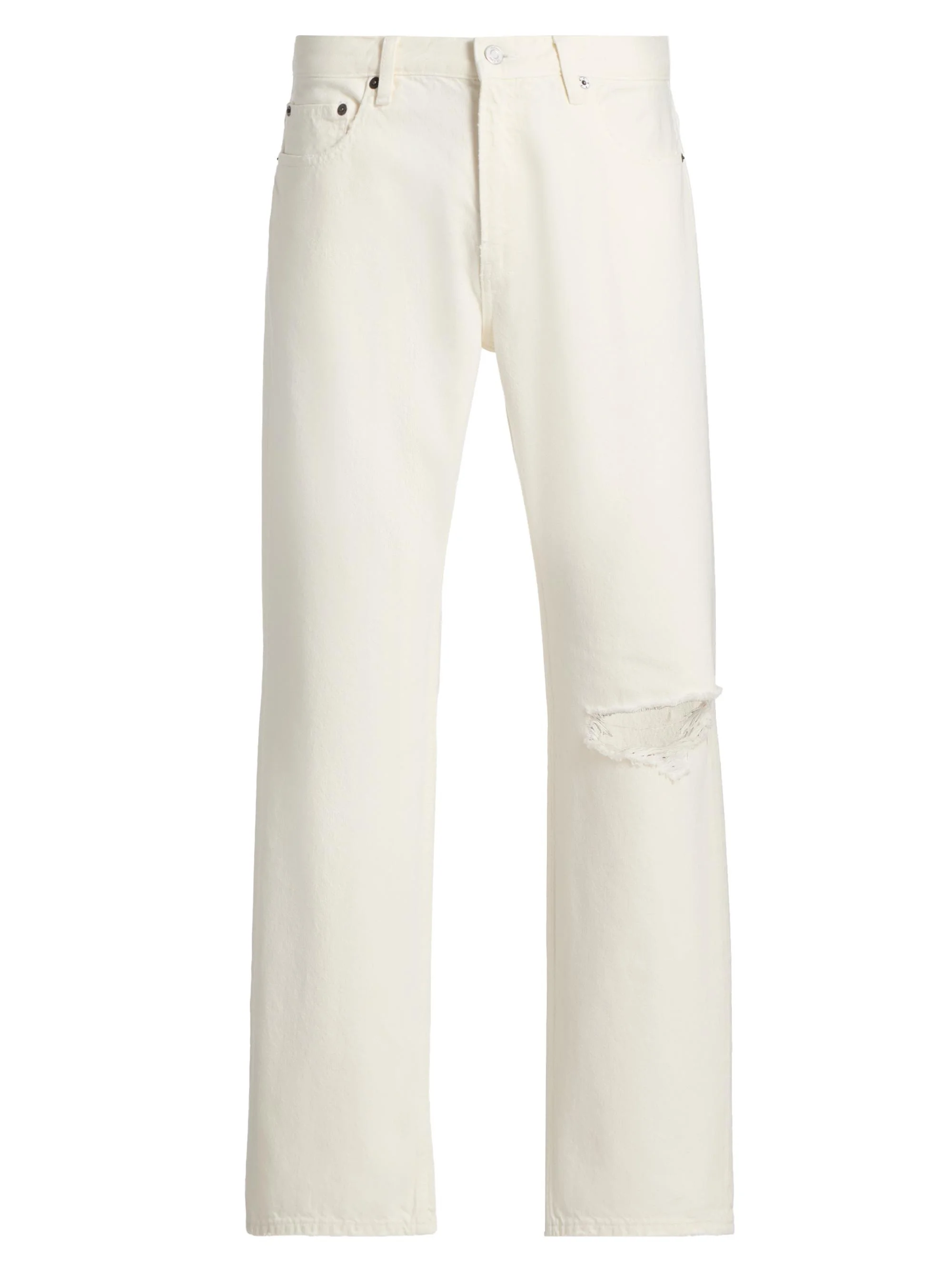 Men's Relaxed Straight Jeans - Off White - 1
