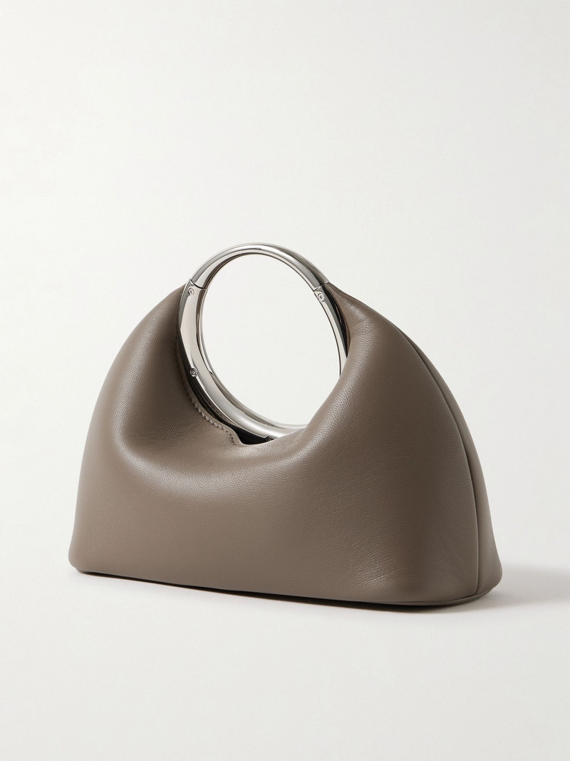 The Calino small leather tote Taupe 3