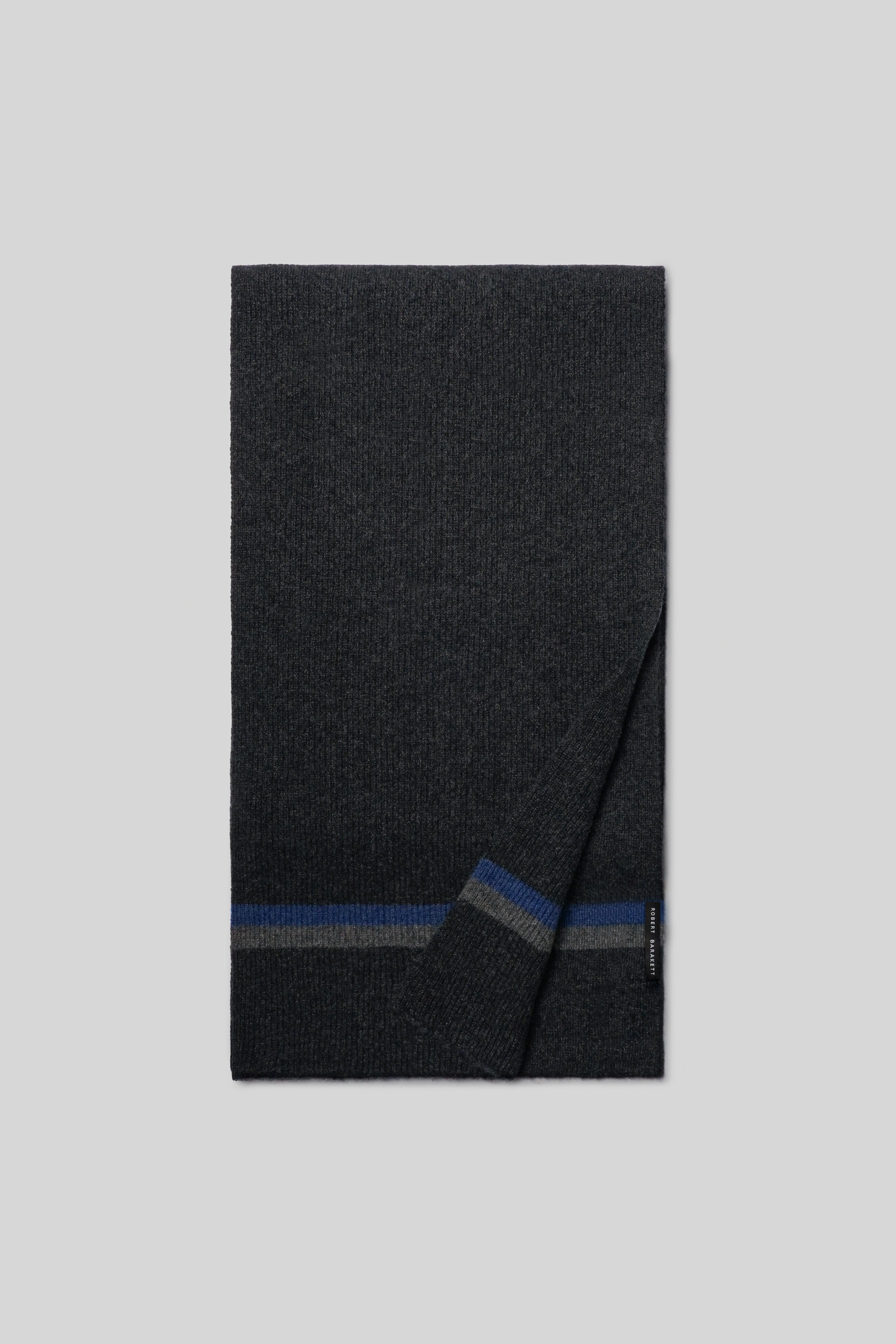 Eric Cashmere Knit Stripe Scarf - 1