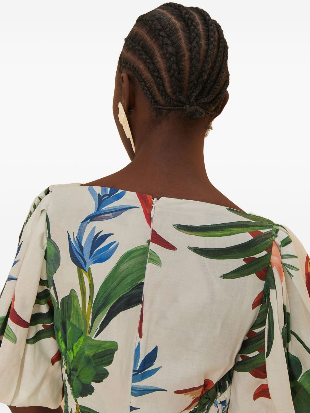 floral-print midi dress - 3