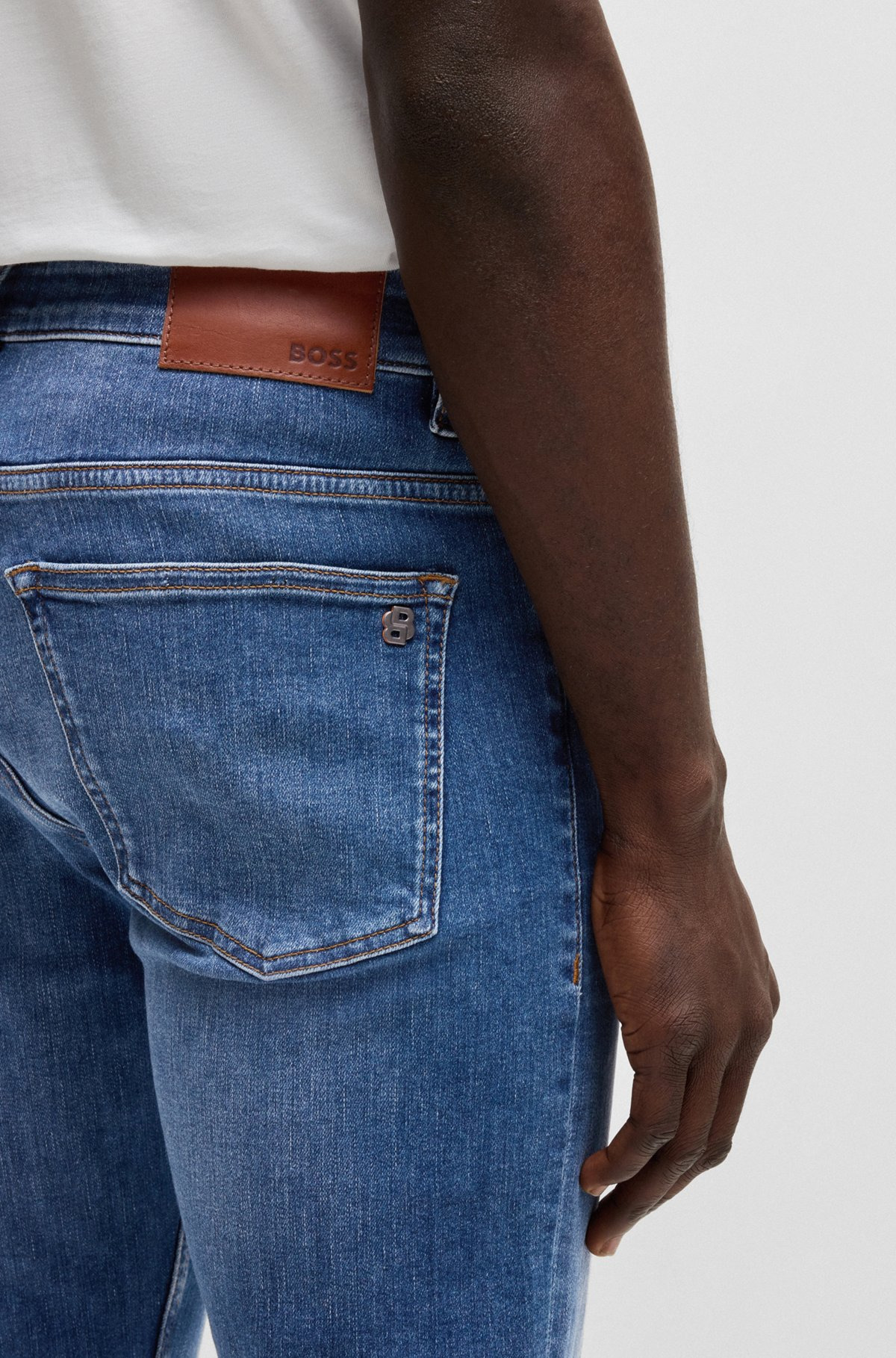 DELAWARE SLIM-FIT JEANS IN BLUE SOFT-MOTION DENIM - 5