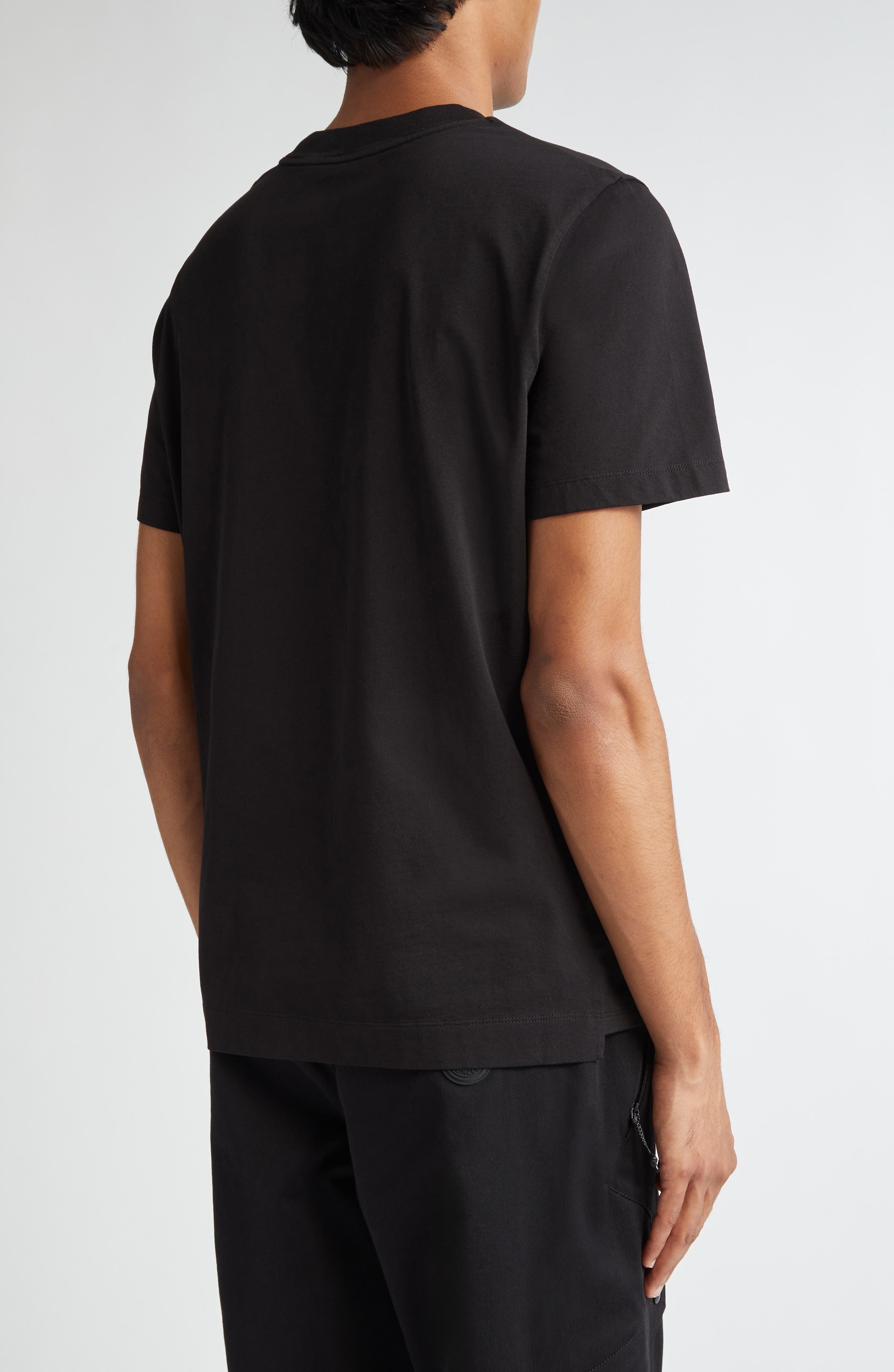 Moncler Logo Embellished T-Shirt in Black at Nordstrom - 2