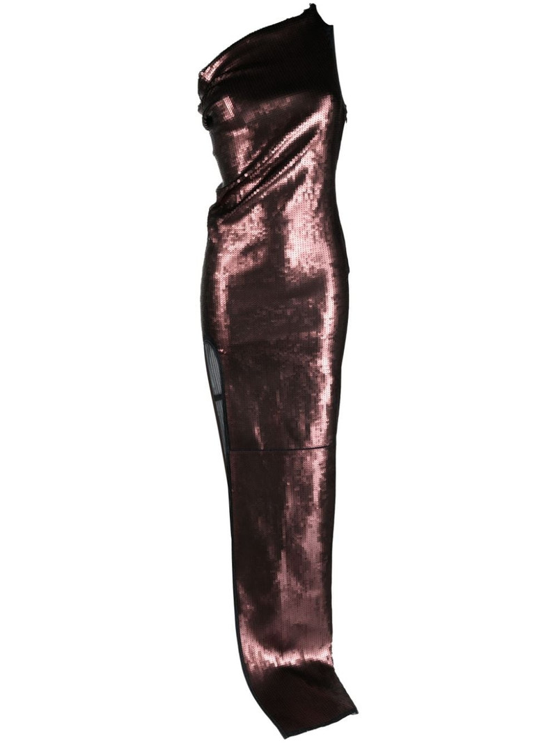 Athena one-shoulder sequin gown 1