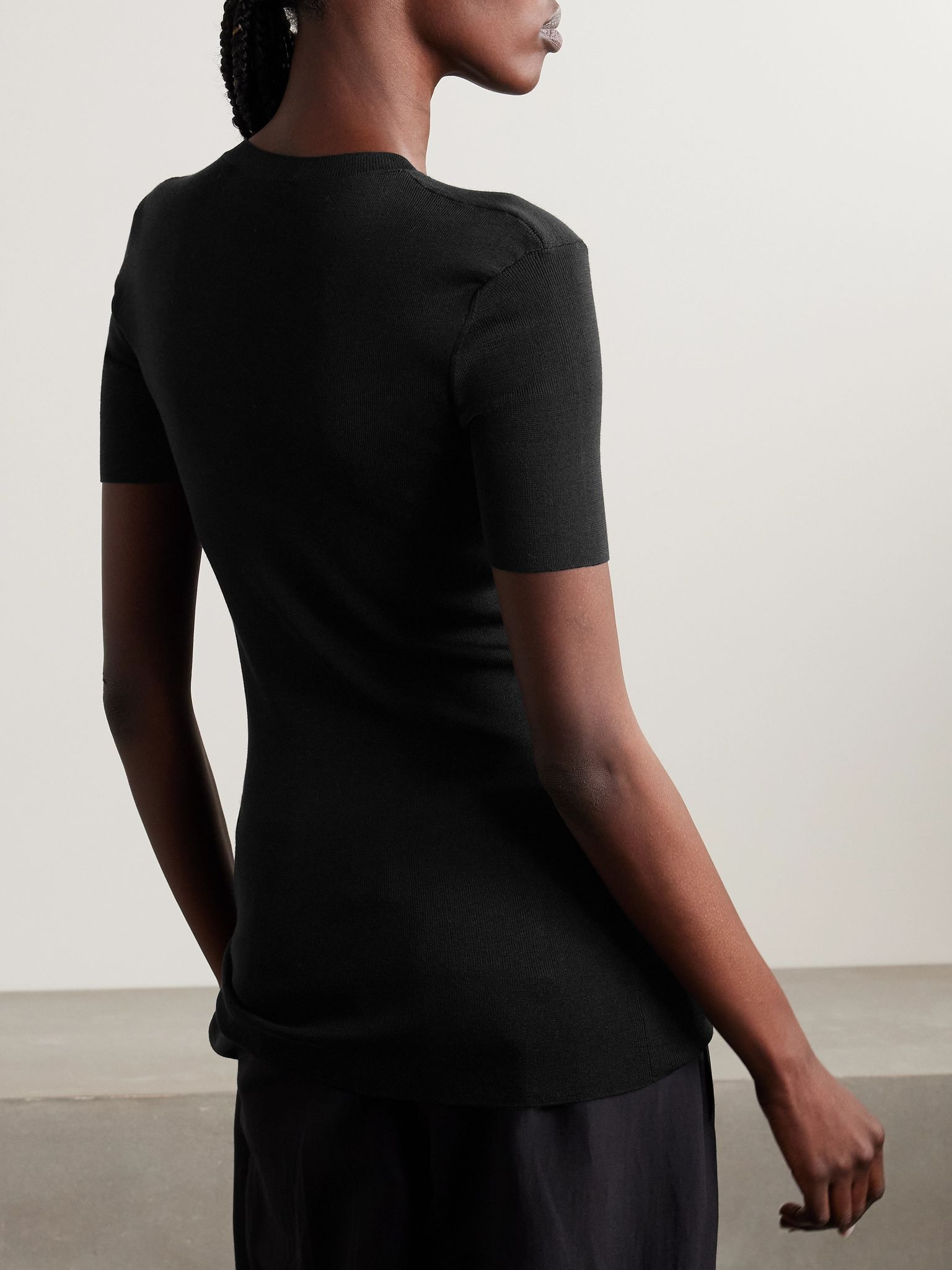 Jannat silk T-shirt Black - 4