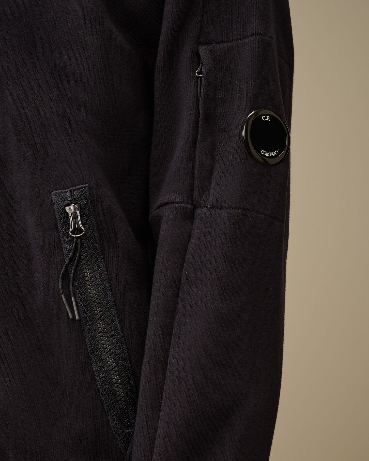Diagonal Raised Fleece Hooded Full Zip Sweatshirt - 4