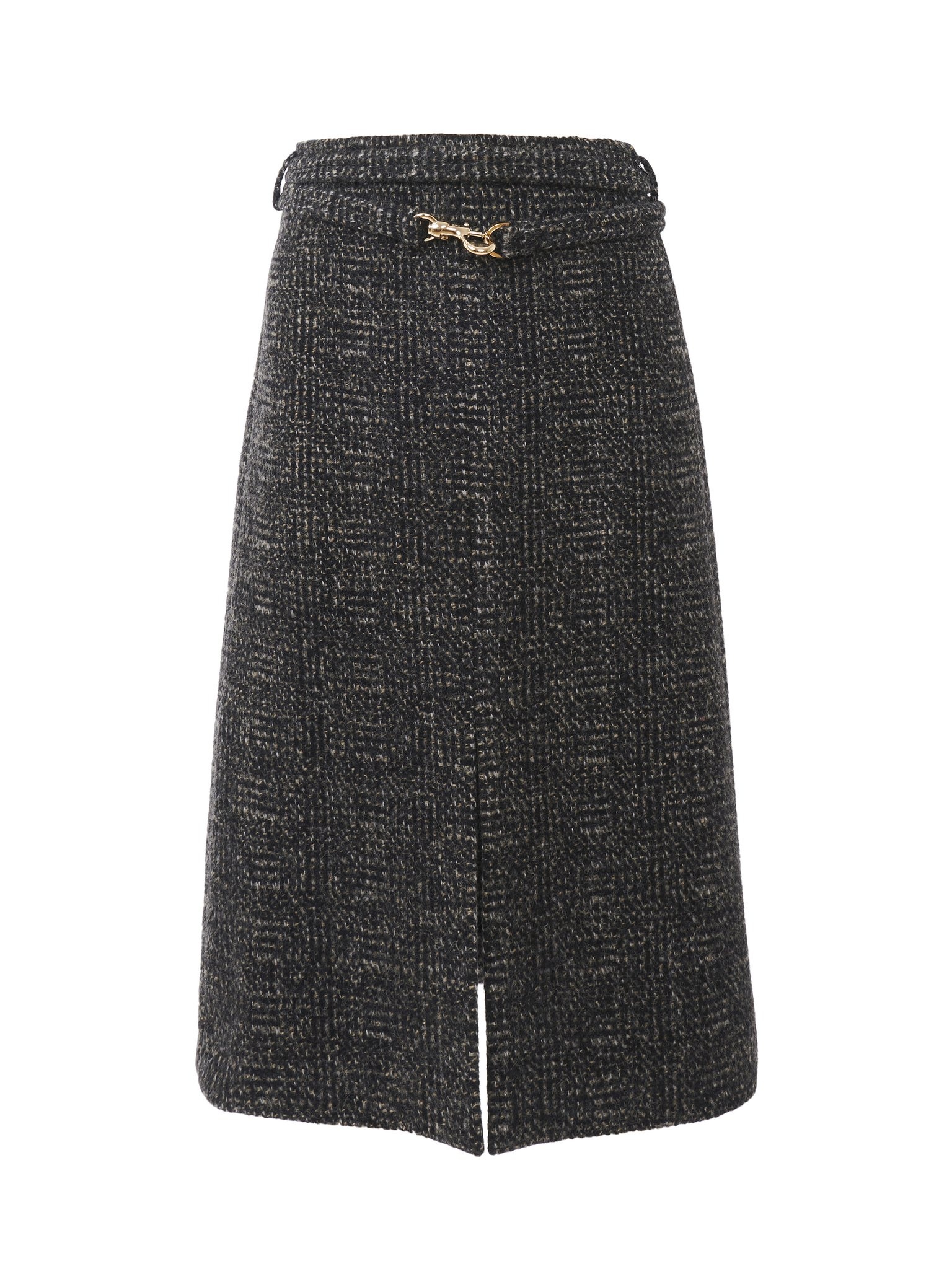 BELTED STRAIGHT SKIRT - 1