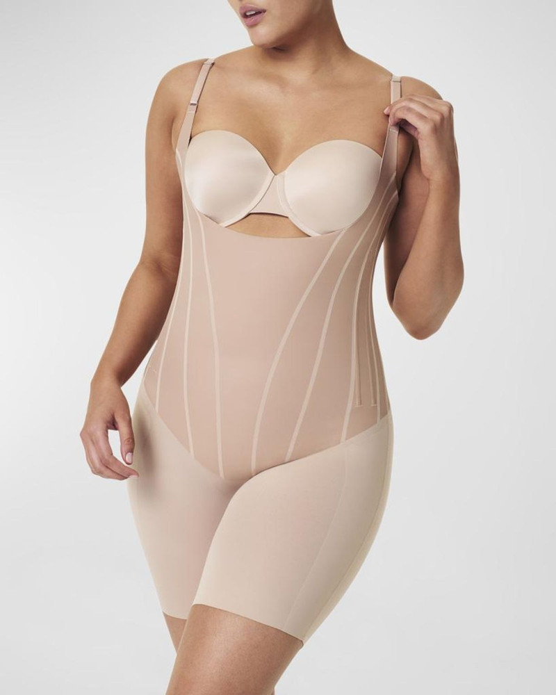 Super Sculpt Open-Bust Mid-Thigh Bodysuit 3