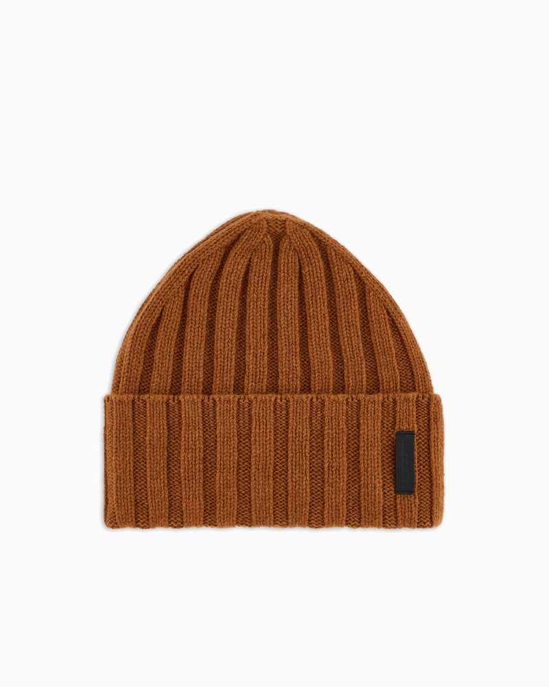 PURE CASHMERE, RIBBED BEANIE 1