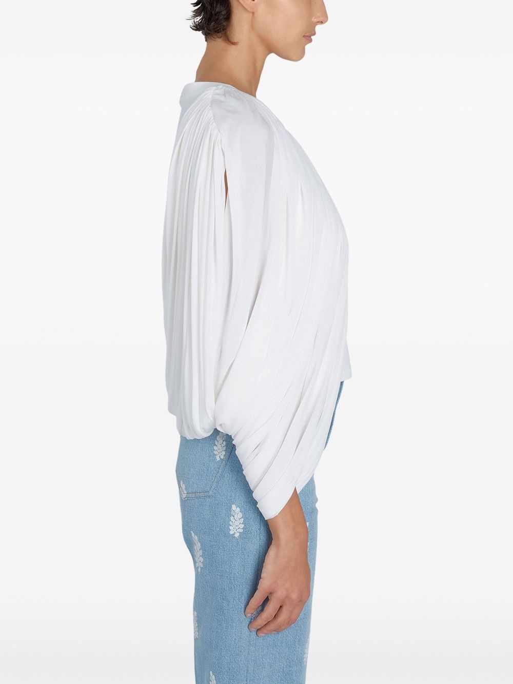 draped-detail blouse - 3