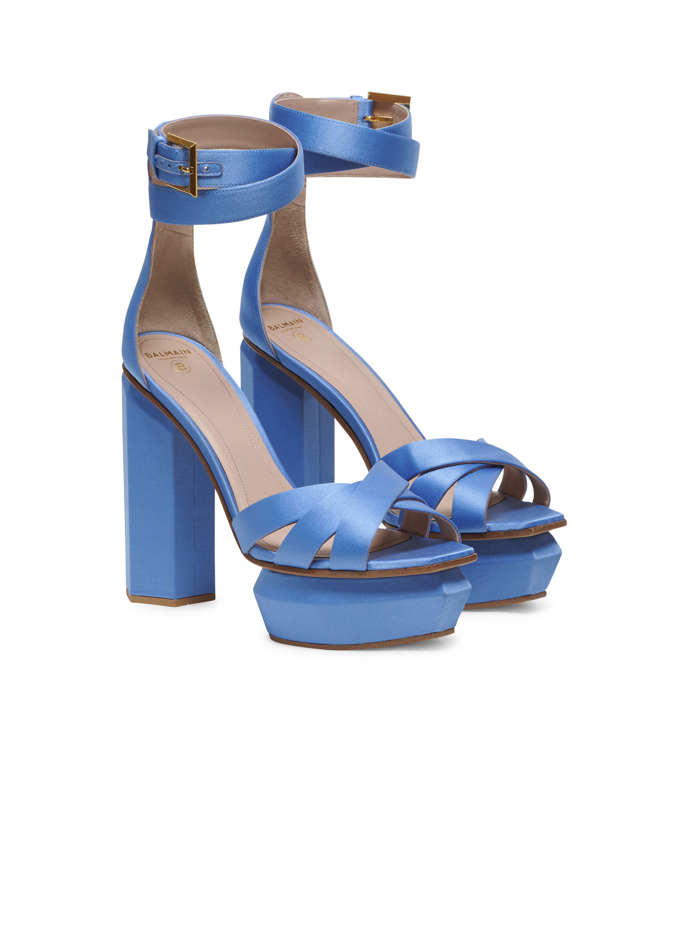 Ava satin platform sandals - 2
