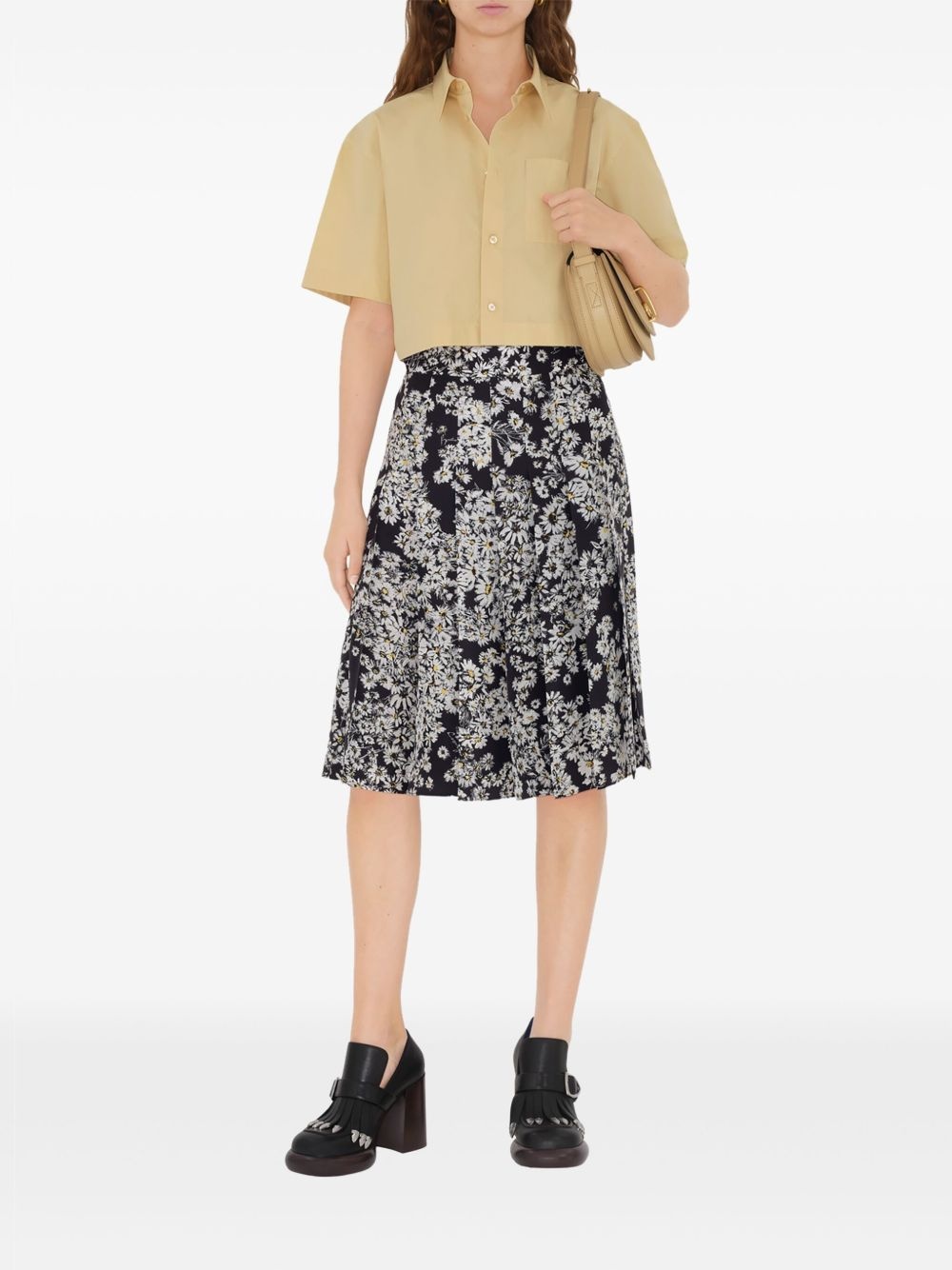 cropped cotton shirt - 2