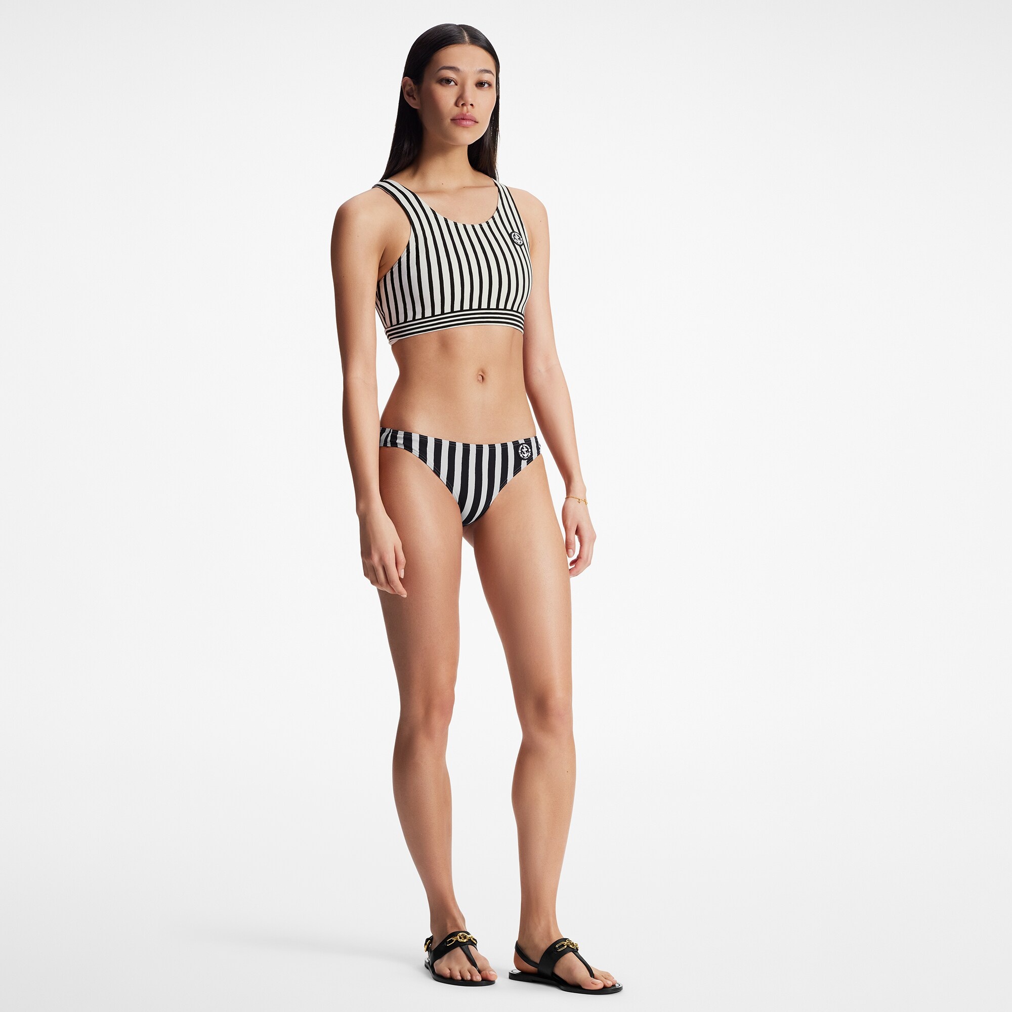 Mixed Stripes Sporty Bikini Top - 2