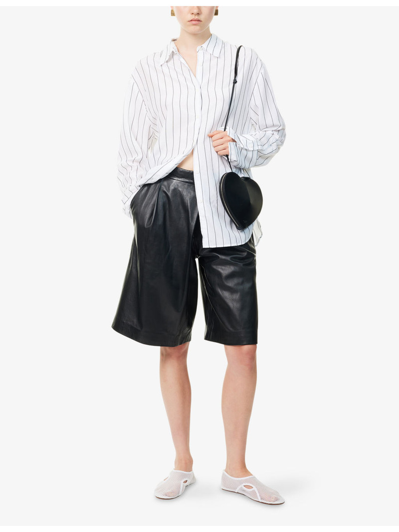 The Frankie Shop Anvers Striped Woven Shirt outlook
