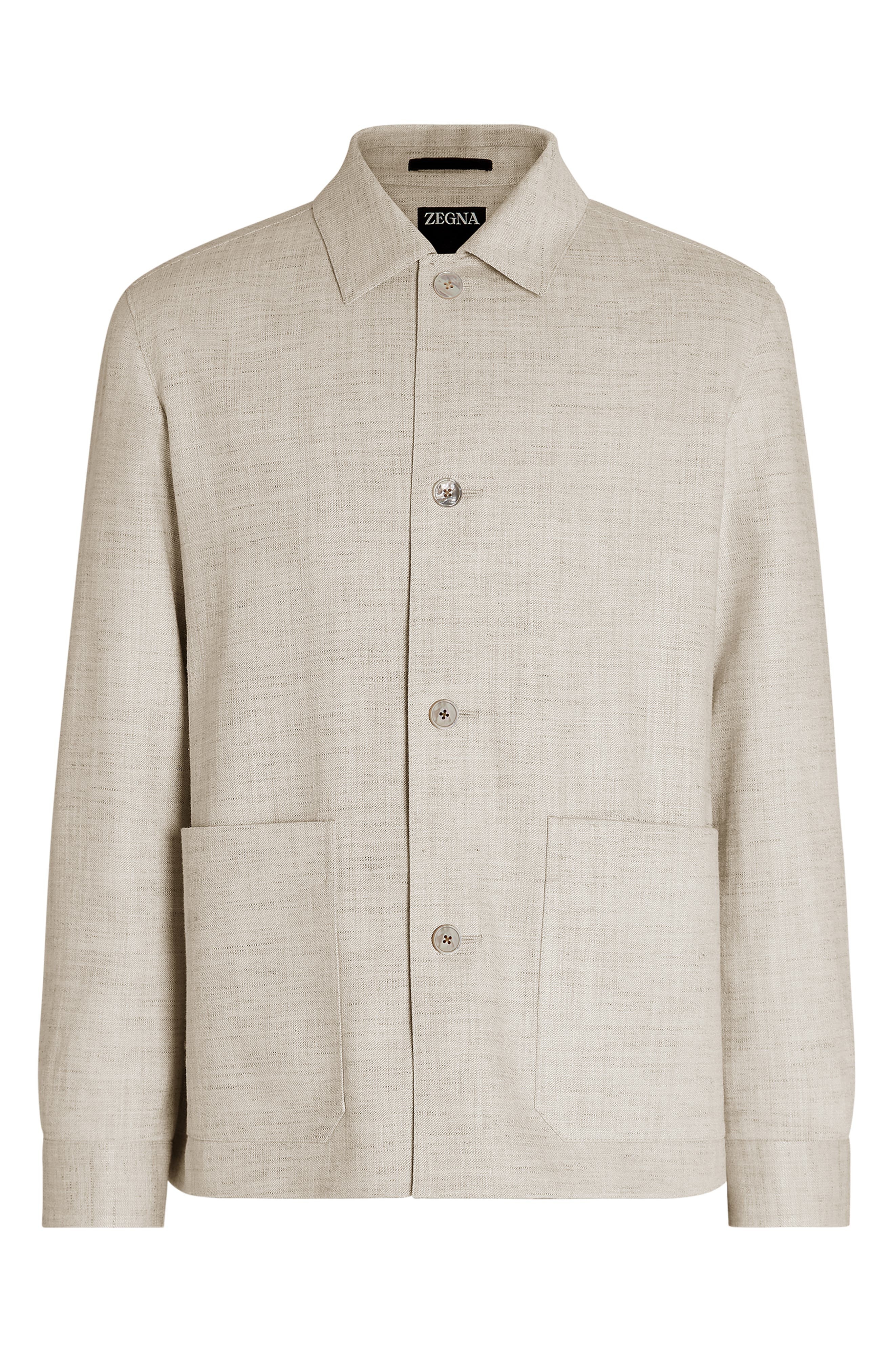 Silk & Linen Blend Chore Jacket - 3