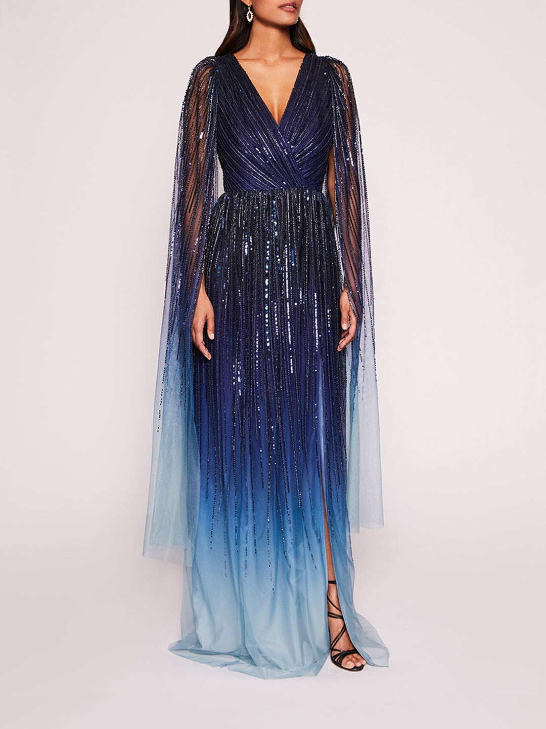 OMBRE BEADED GOWN - 1