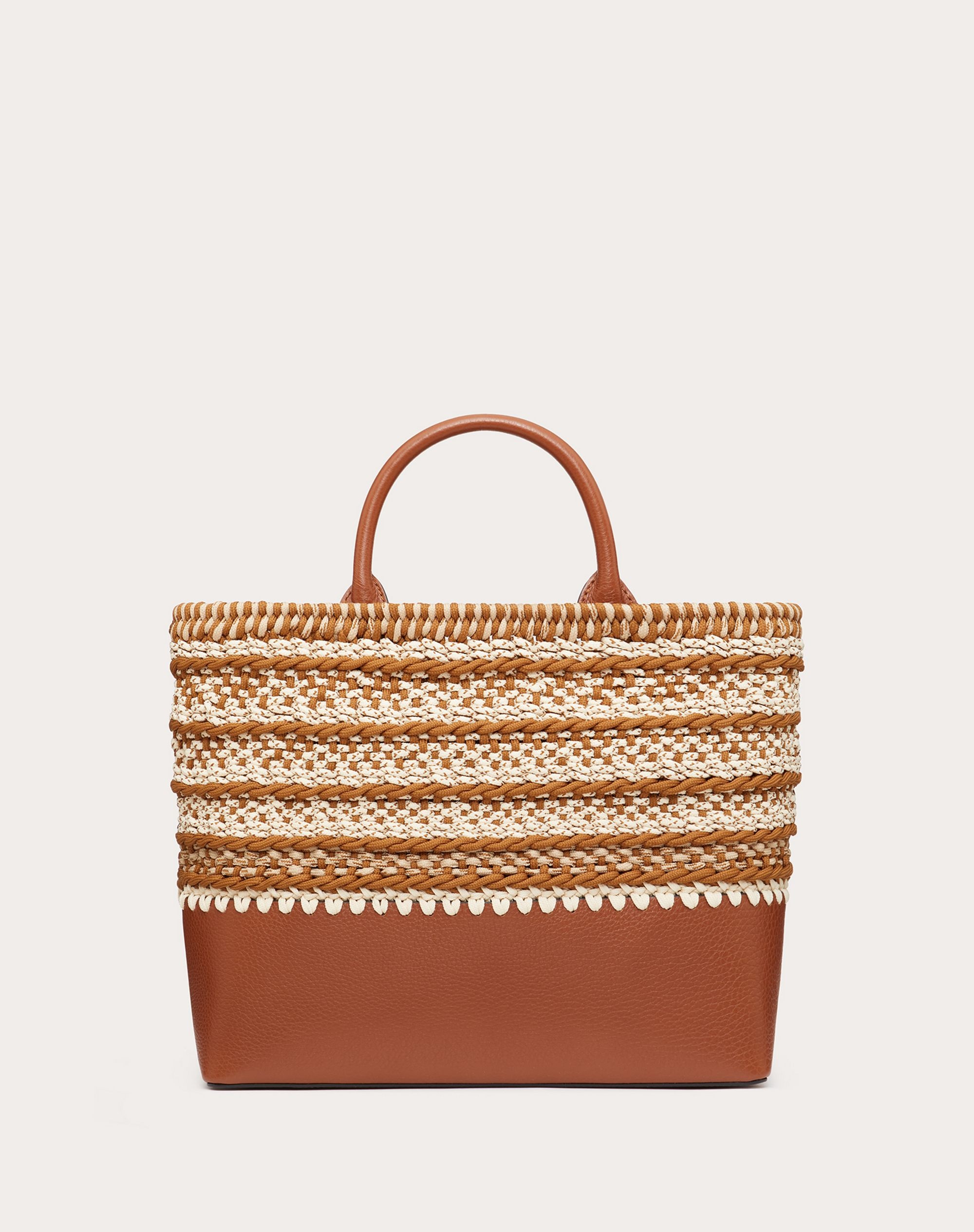 SMALL VALENTINO GARAVANI CROCHET BAGS FABRIC TOTE - 3