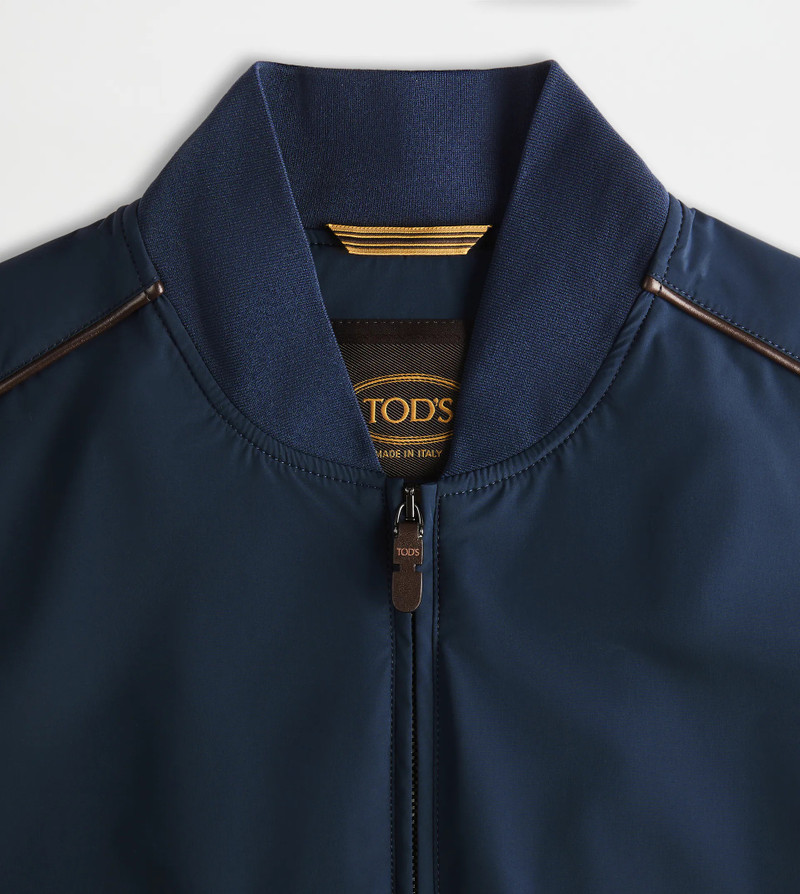 BOMBER JACKET IN TECHNICAL FABRIC - BLUE 7