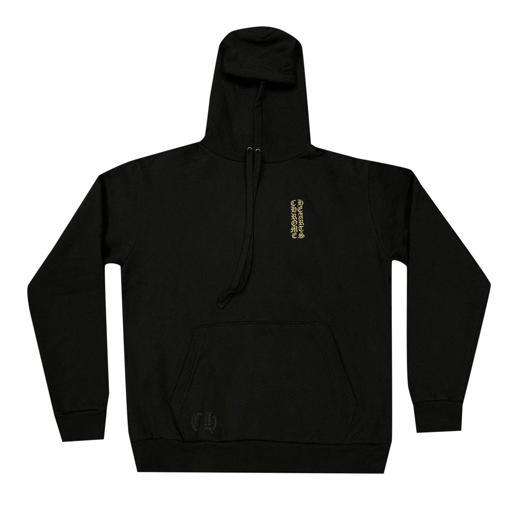 Chrome Hearts Hong Kong Exclusive Scroll Label Hoodie 'Black/Yellow' - 1