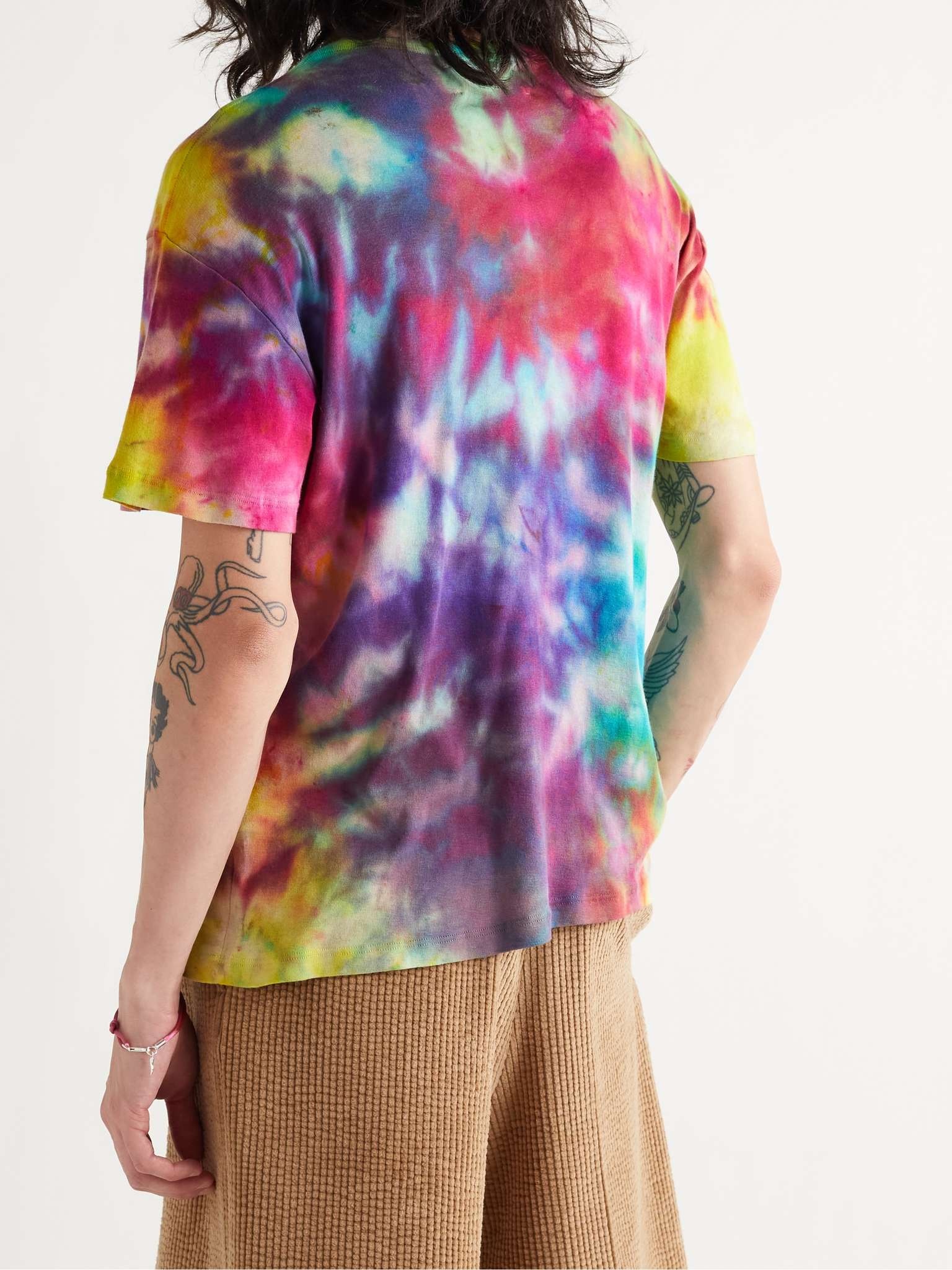 Paper Rainbow Tie-Dyed Cotton and Cashmere-Blend T-Shirt - 4