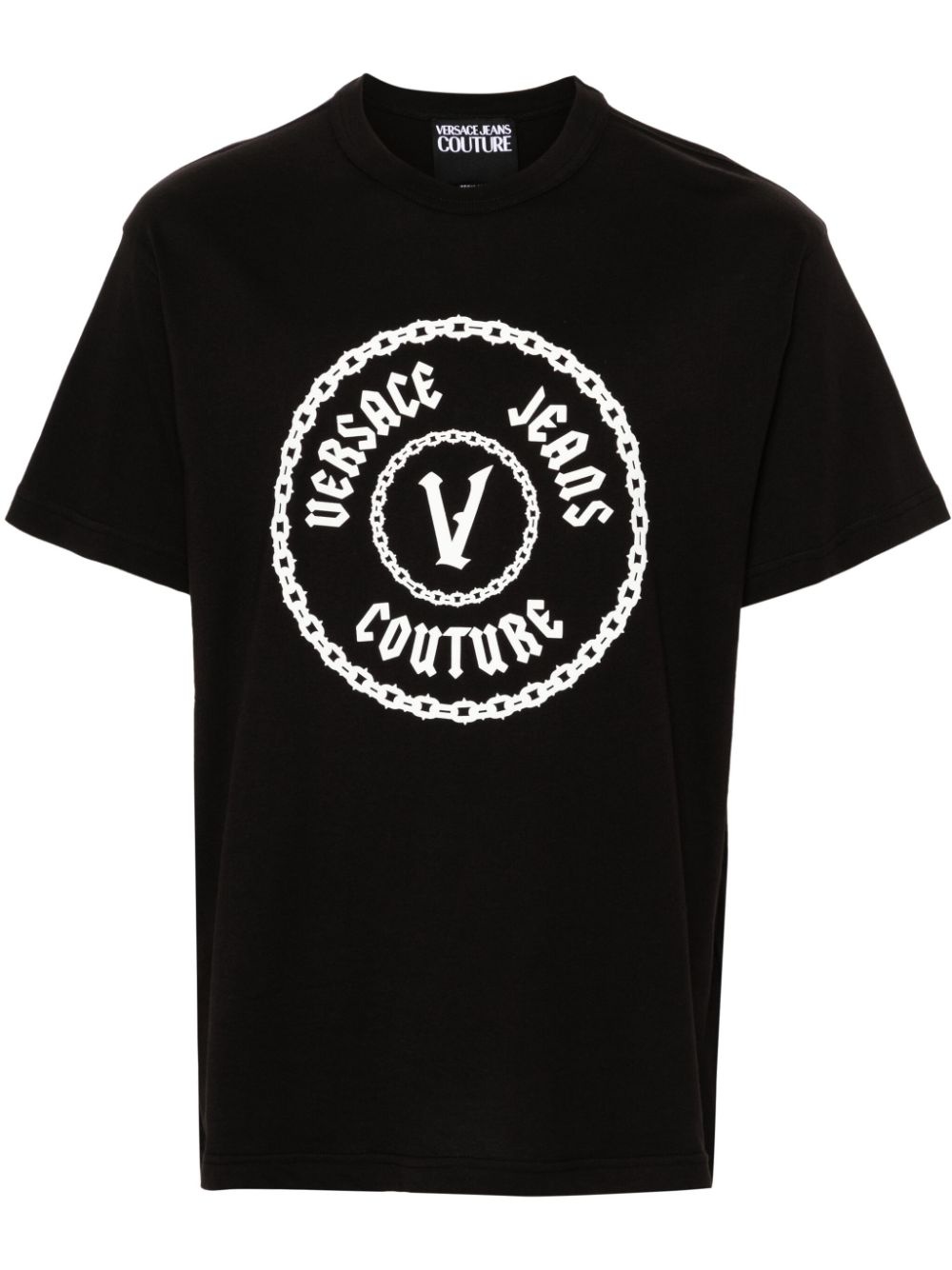 raised-logo cotton T-shirt - 1