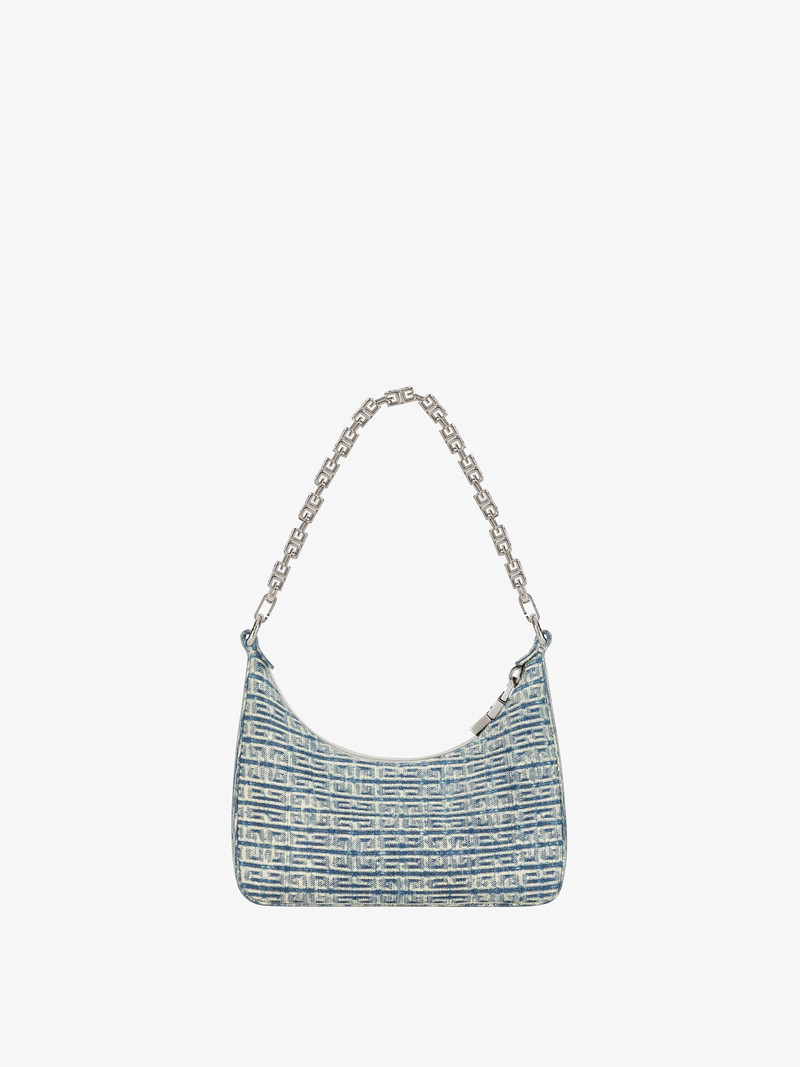 MINI MOON CUT OUT BAG IN 4G DENIM AND CHAIN 5