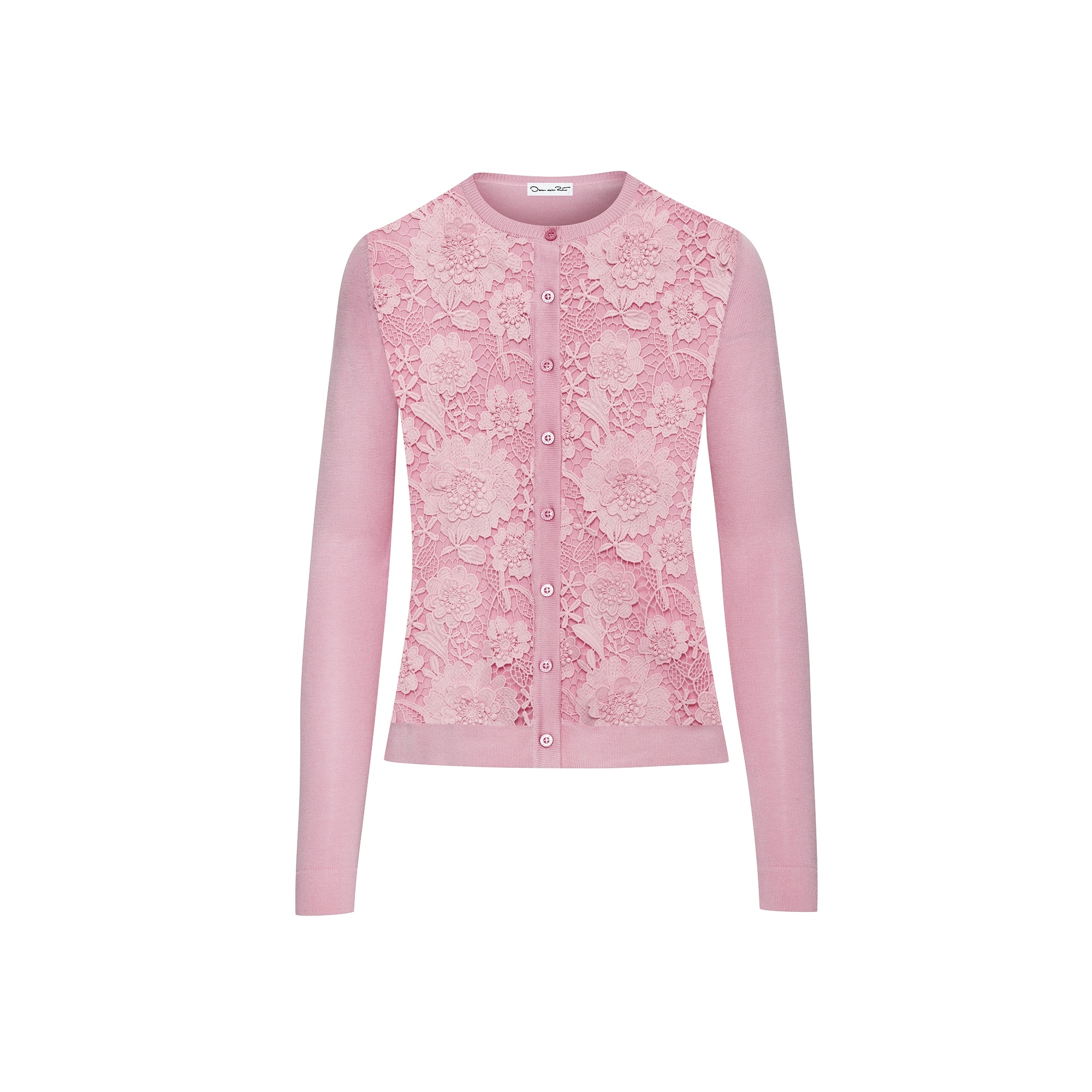 FLORAL GUIPURE INSET CARDIGAN - 5