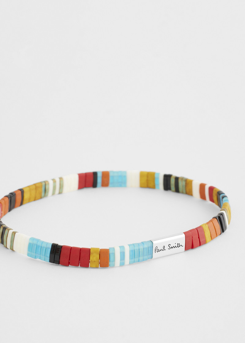 Paul Smith 'Signature Stripe' Flat Bead Bracelet outlook