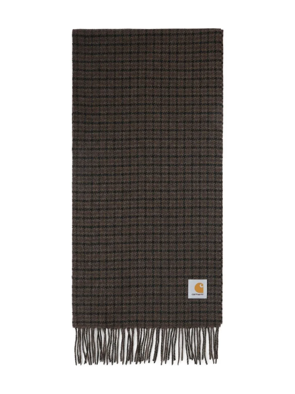 houndstooth fringed scarf - 1